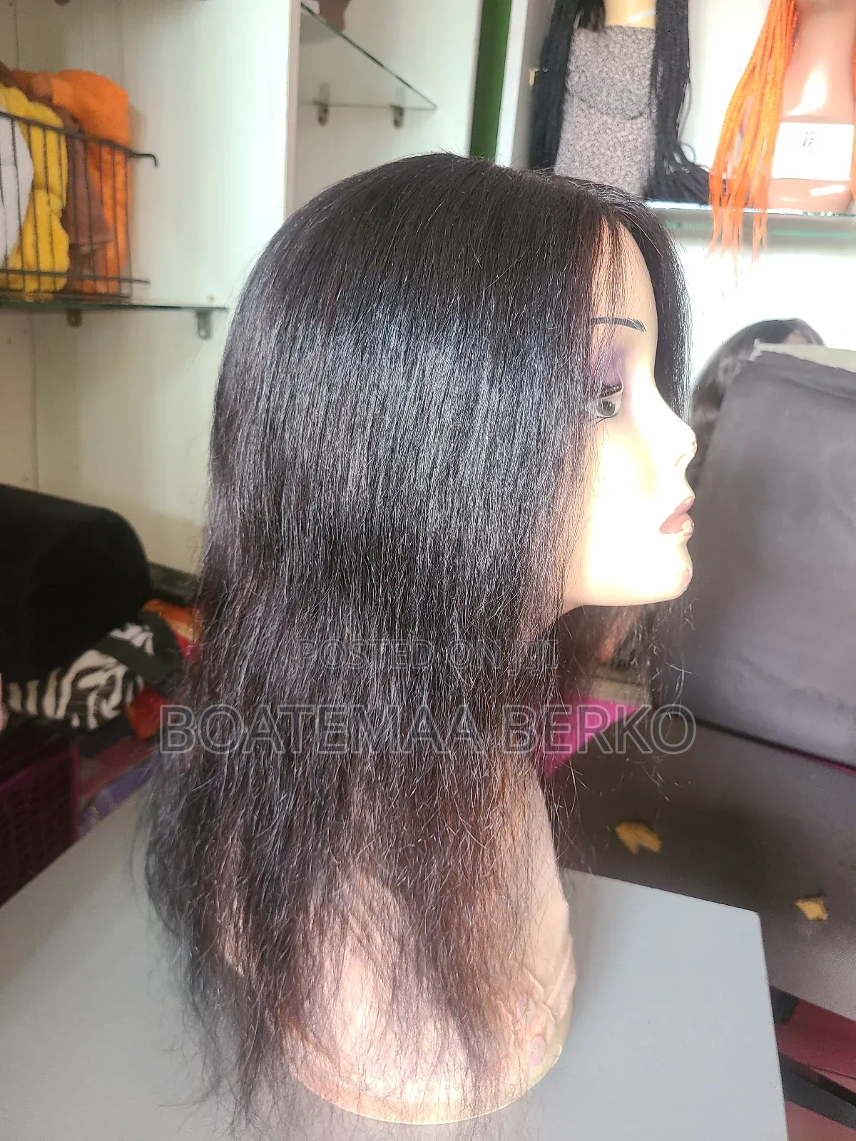 Black Wavy Human Hair Wig