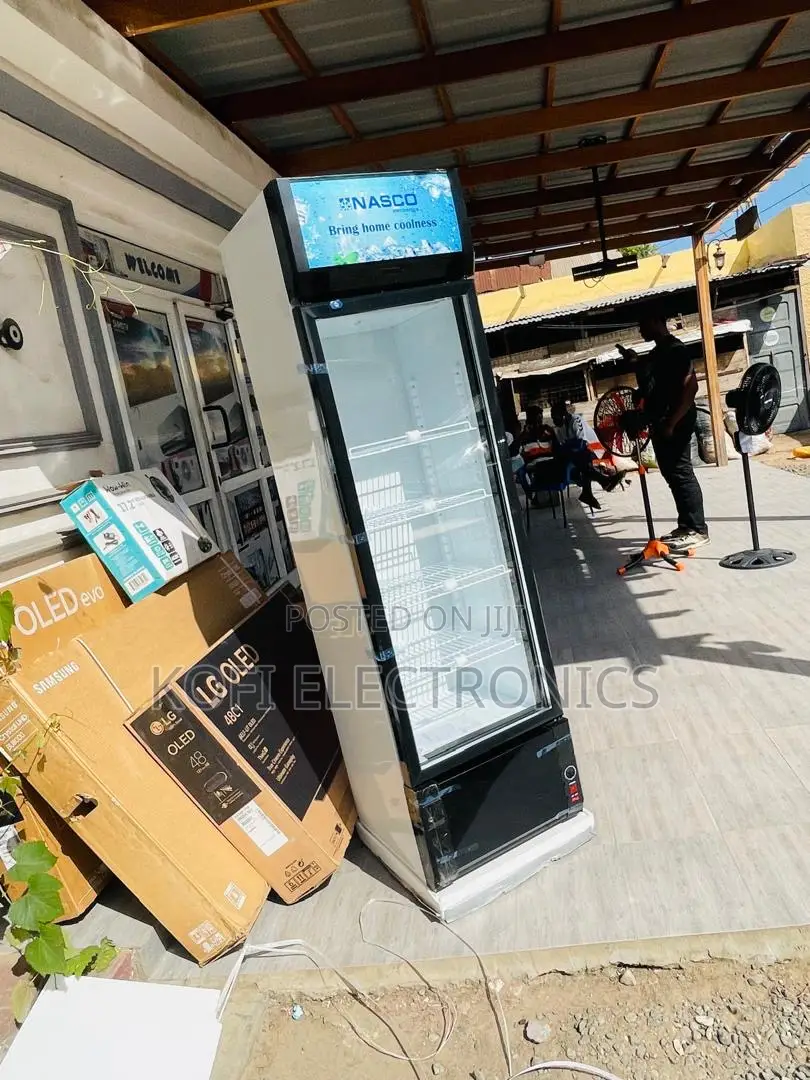 Nasco 360l Upright Display Freezer Transparent Glass Door