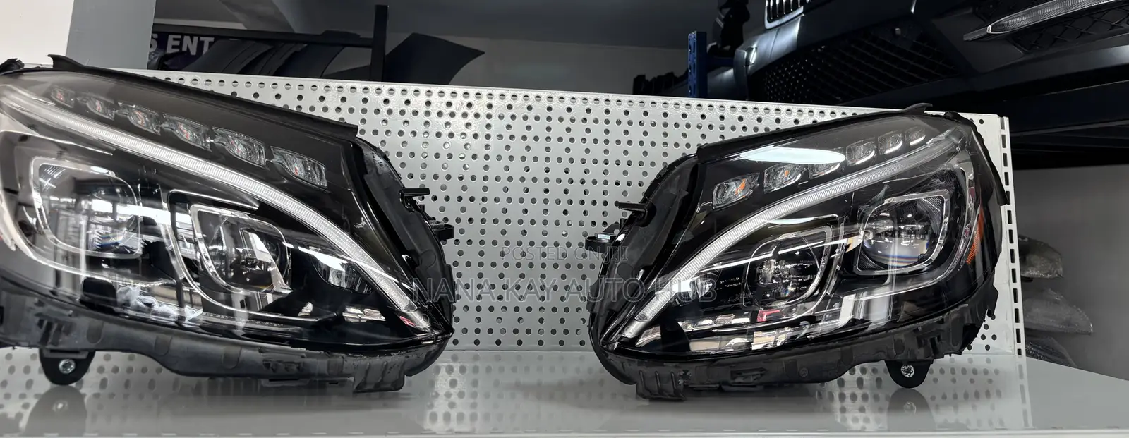 Mercedes Benz C300 2016-2020 Double Yolk Full Led Headlights Pair