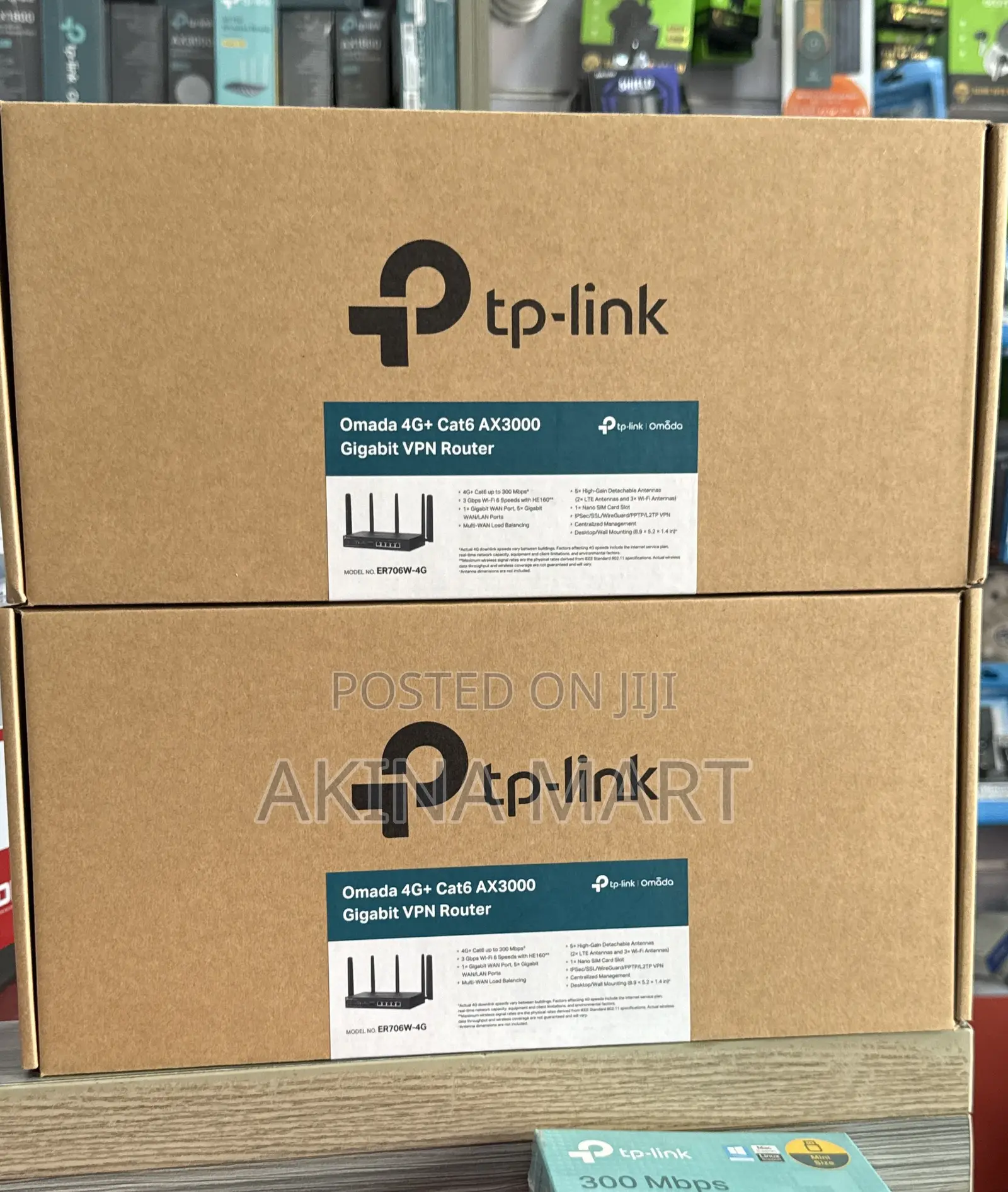 Omada 4g+ Cat6 Ax3000 Gigabit VPN Router Er706w-4g