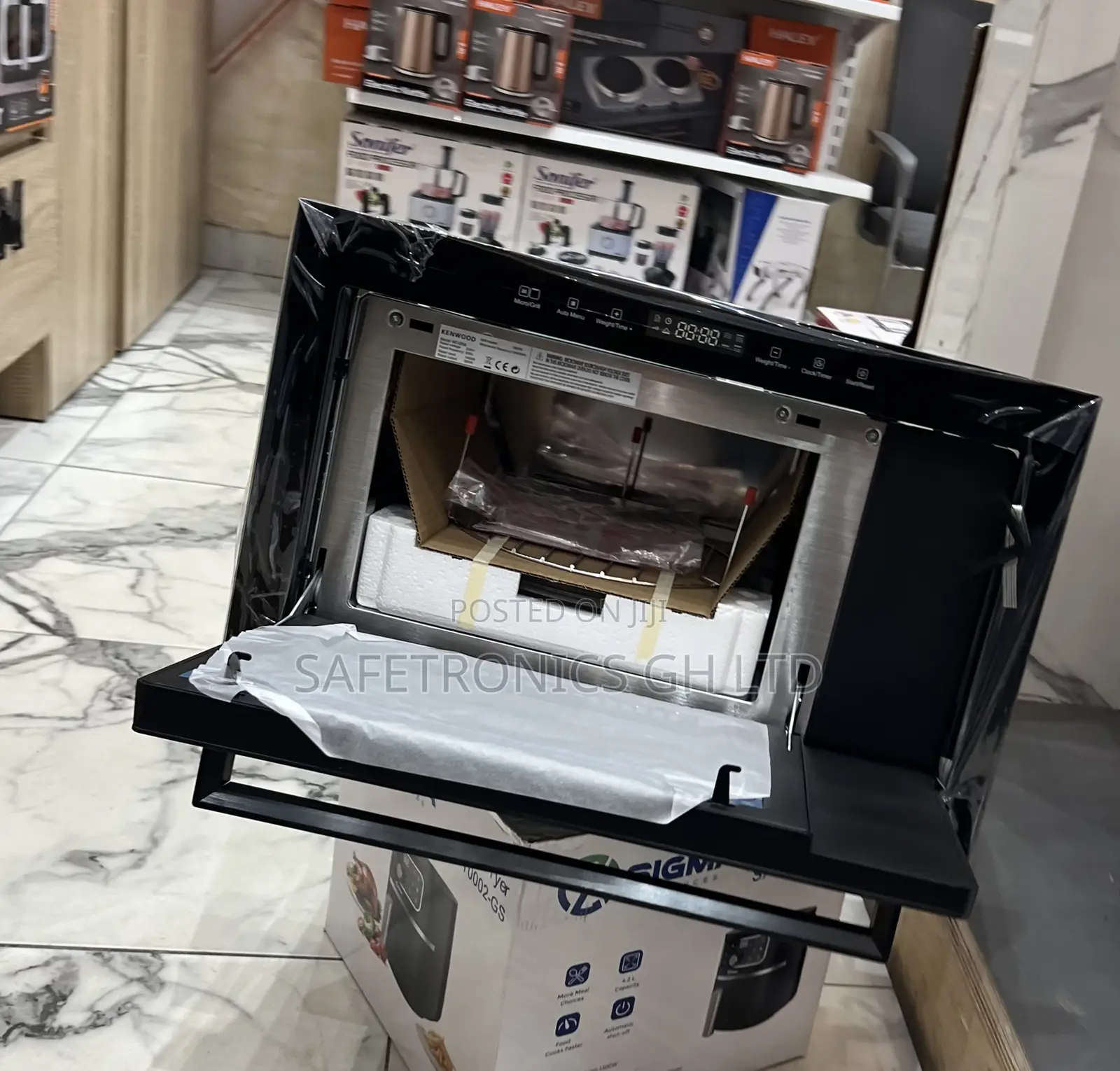 Super Elegant Kenwood Black (Glass) in-Built Microwave