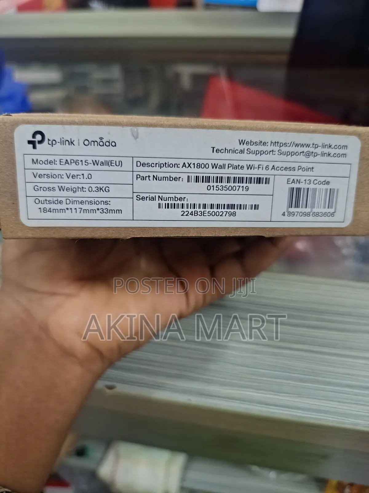 Tp Link Eap615-Wall Wifi 6 Access Point