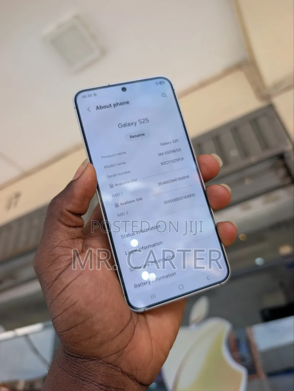 New Samsung Galaxy S25 128 GB Gray