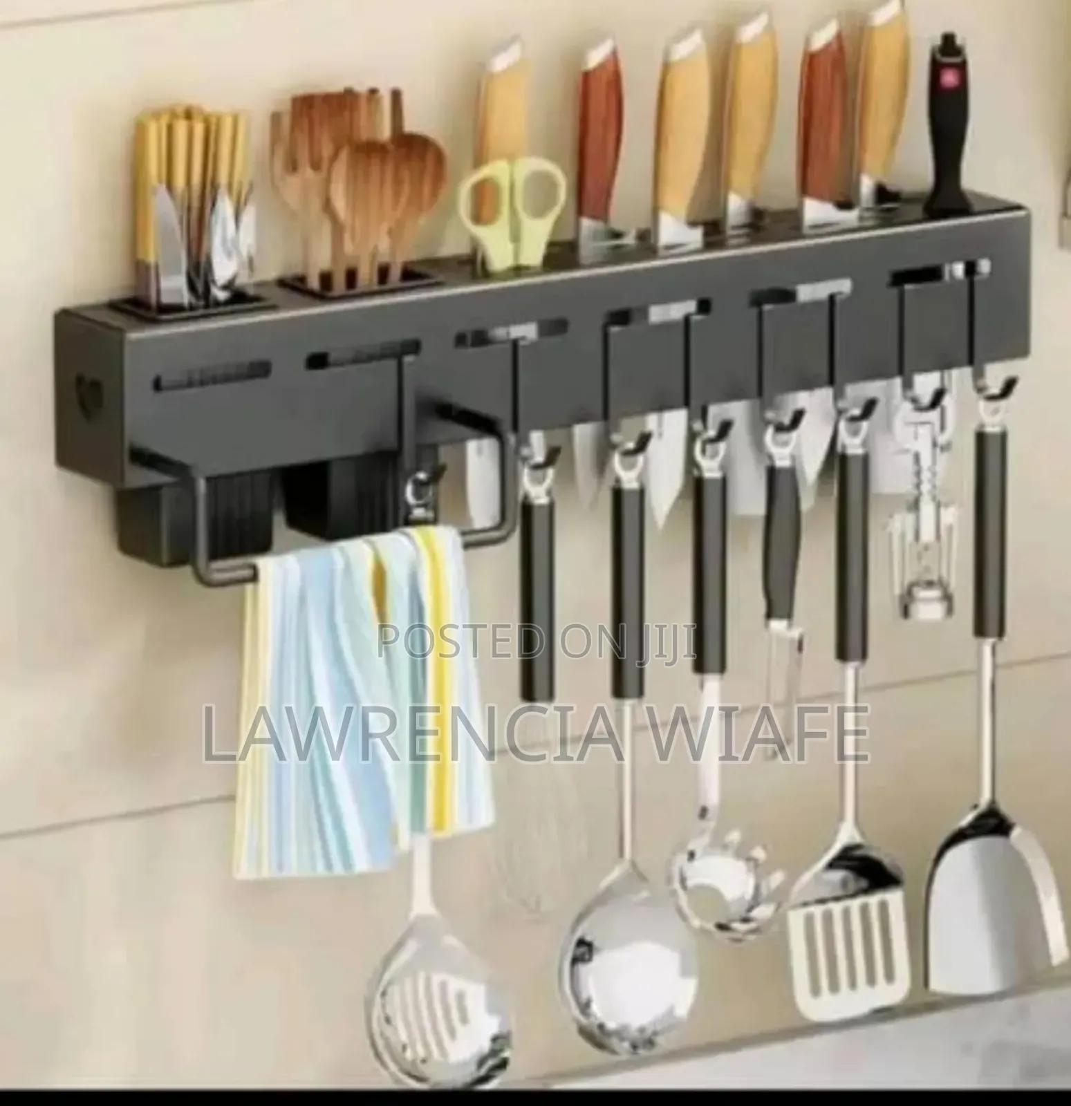 Wall Mounted Kitchen Knives and Laddle Rack