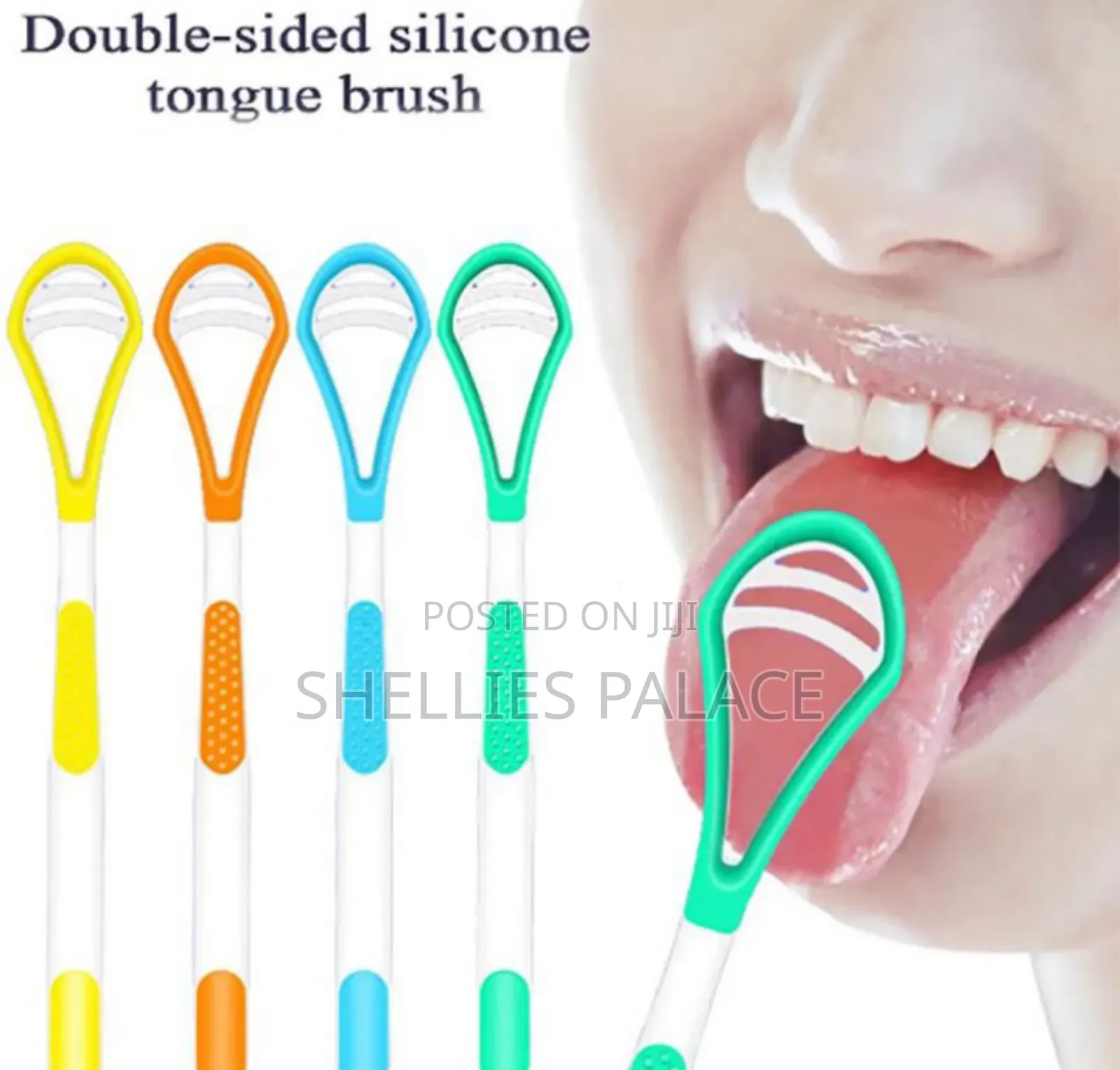 Reusable Double Sided Professional Silicone Tongue Scraper for Adults