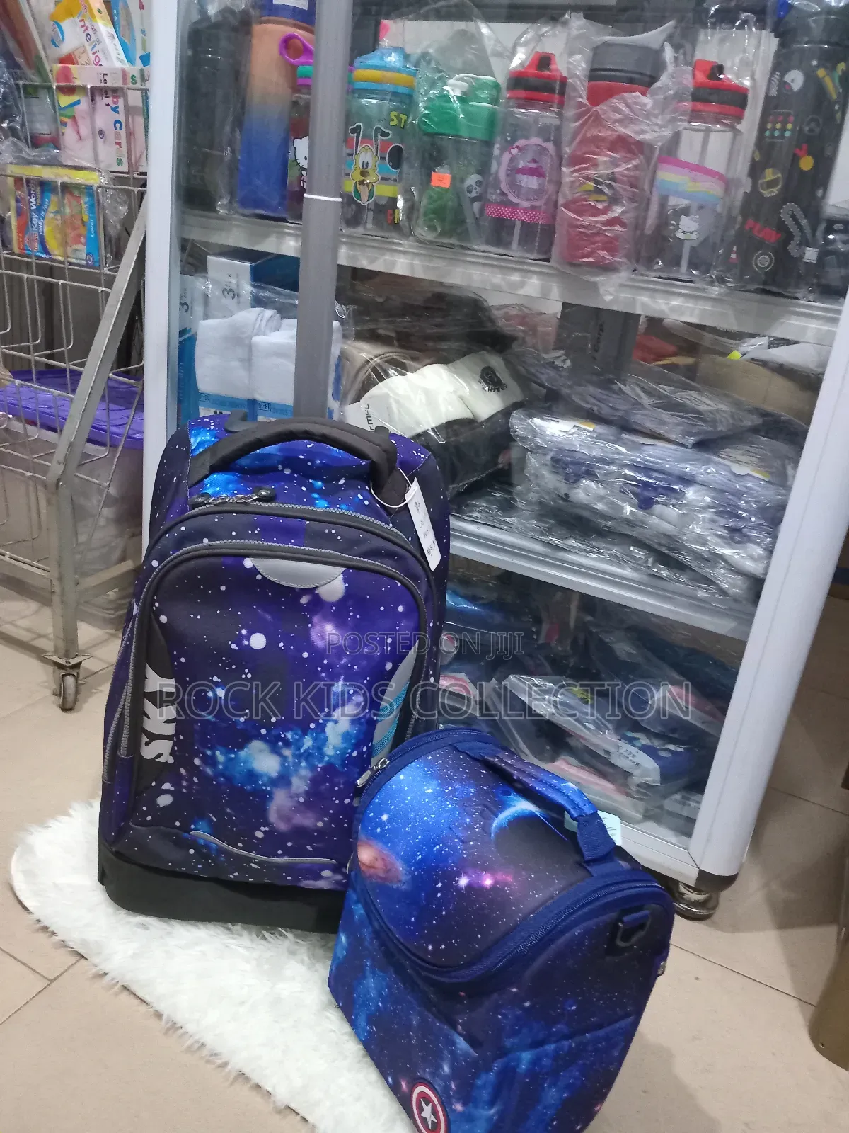 Big Wheels Trolley School Bag With Lunch Bag