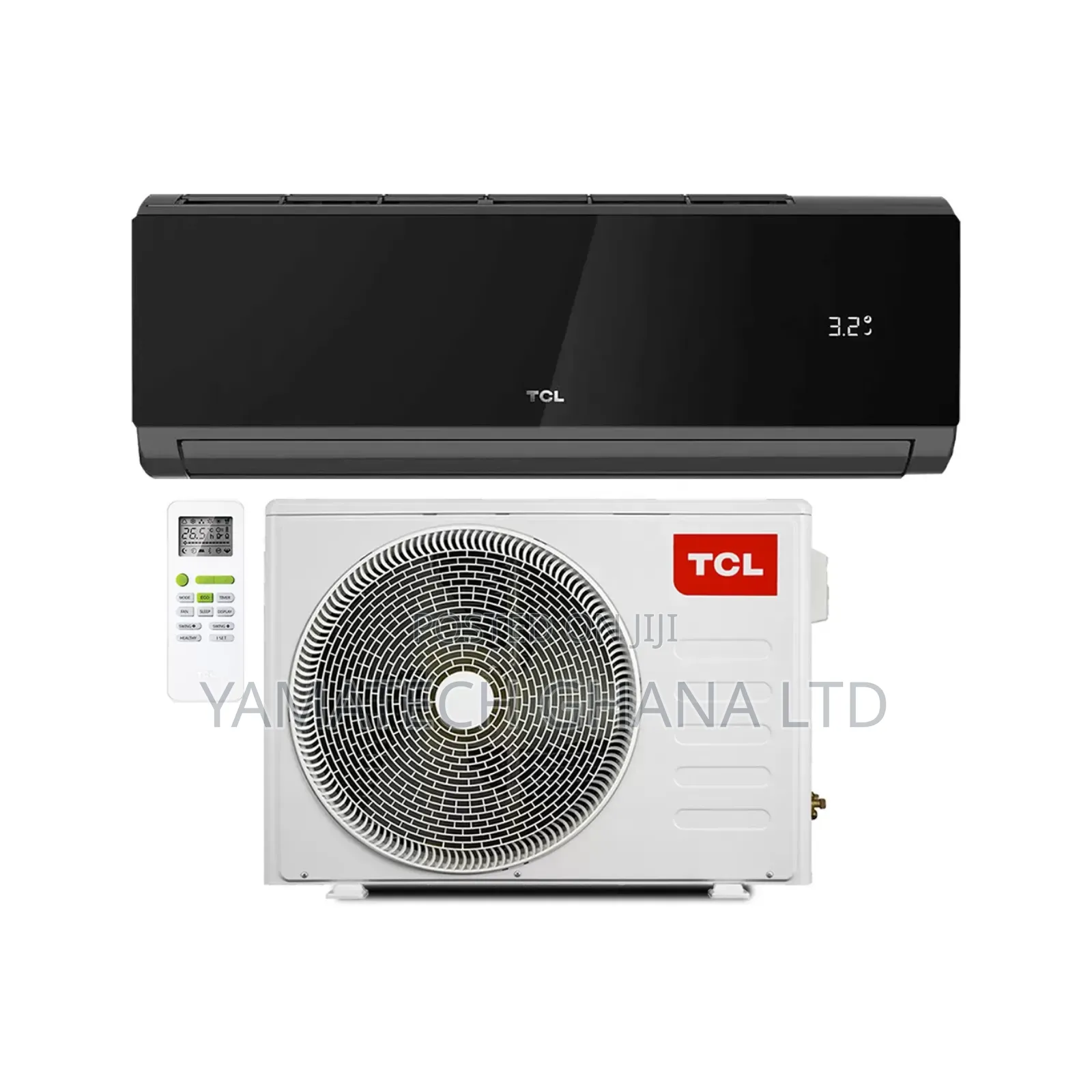Original 3 Stars Rating Tcl 1.5hp Black Mirror Air Conditioner