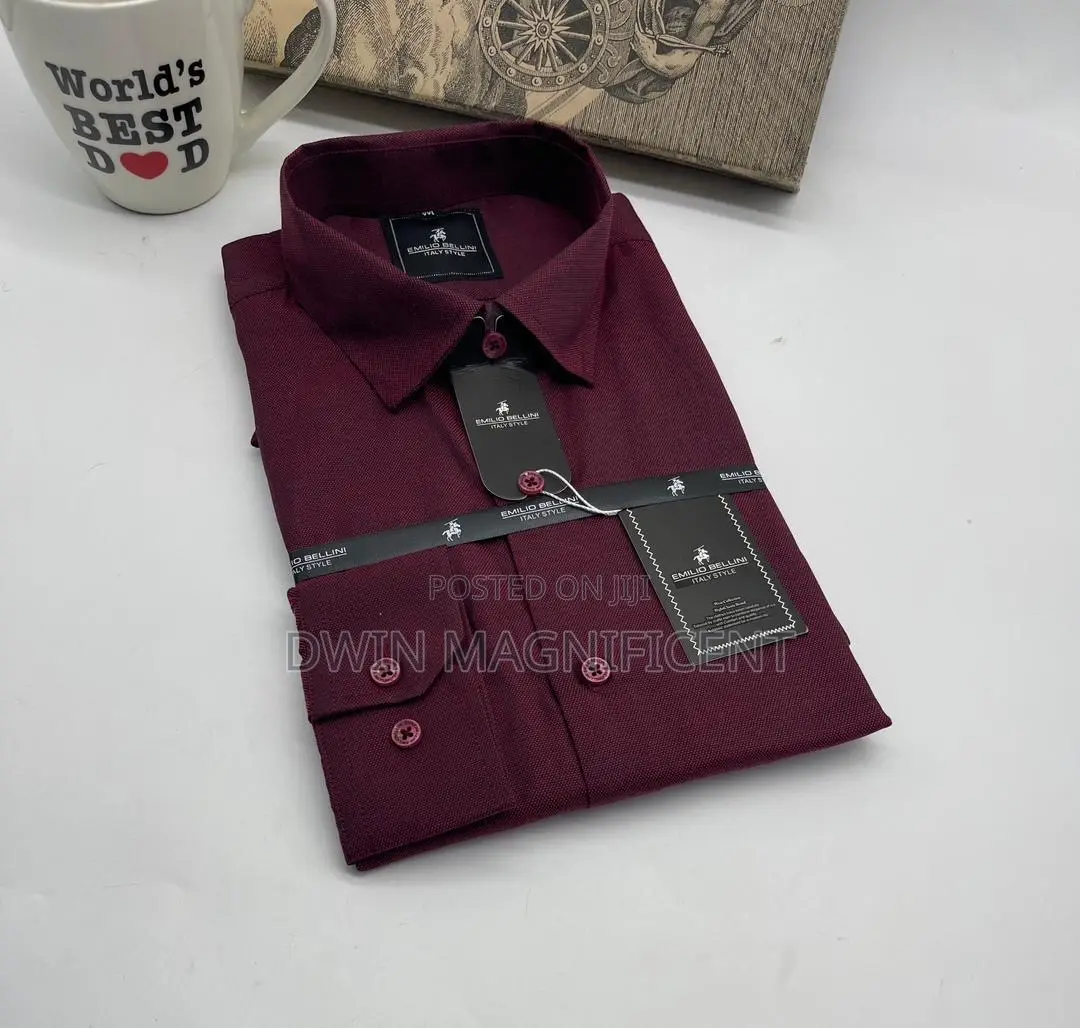 Emilio Bellini Men's Designer Long-Sleeved Shirt