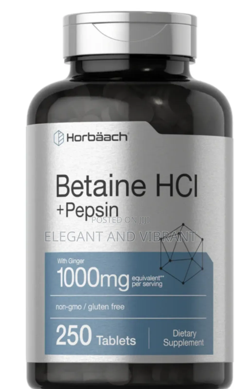 Betaine Hcl+Pepsin 1000mg  250 Tablets