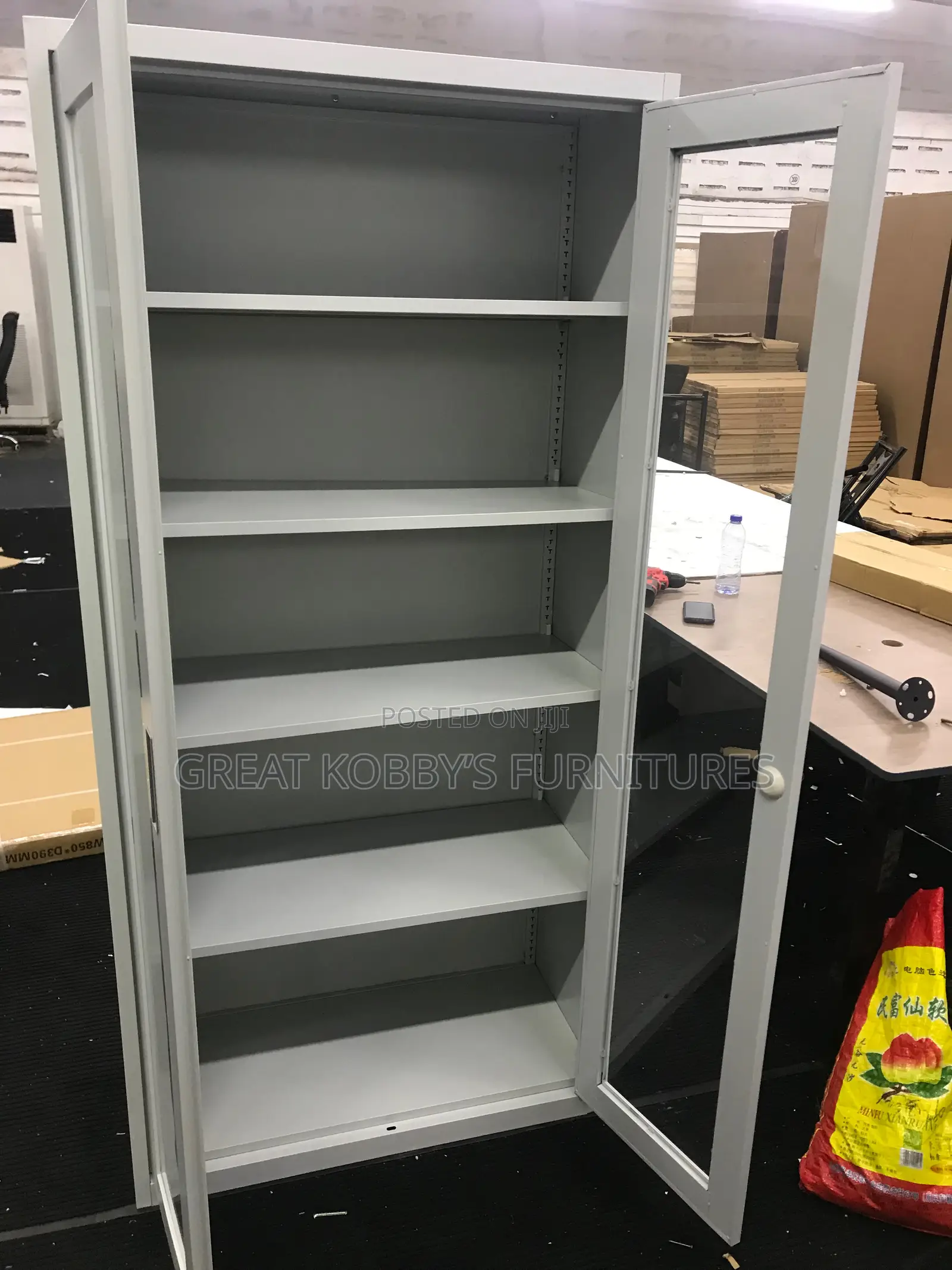 Glass Door Office Cabinet
