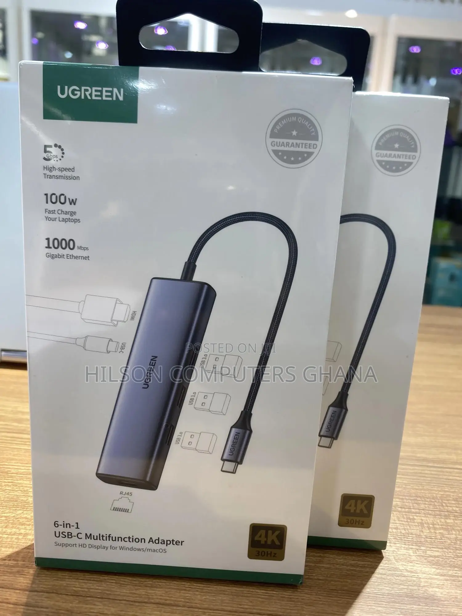 Ugreen Usb-C 6-in-1 Multifunction Hub/Adapter - 15cm -15598