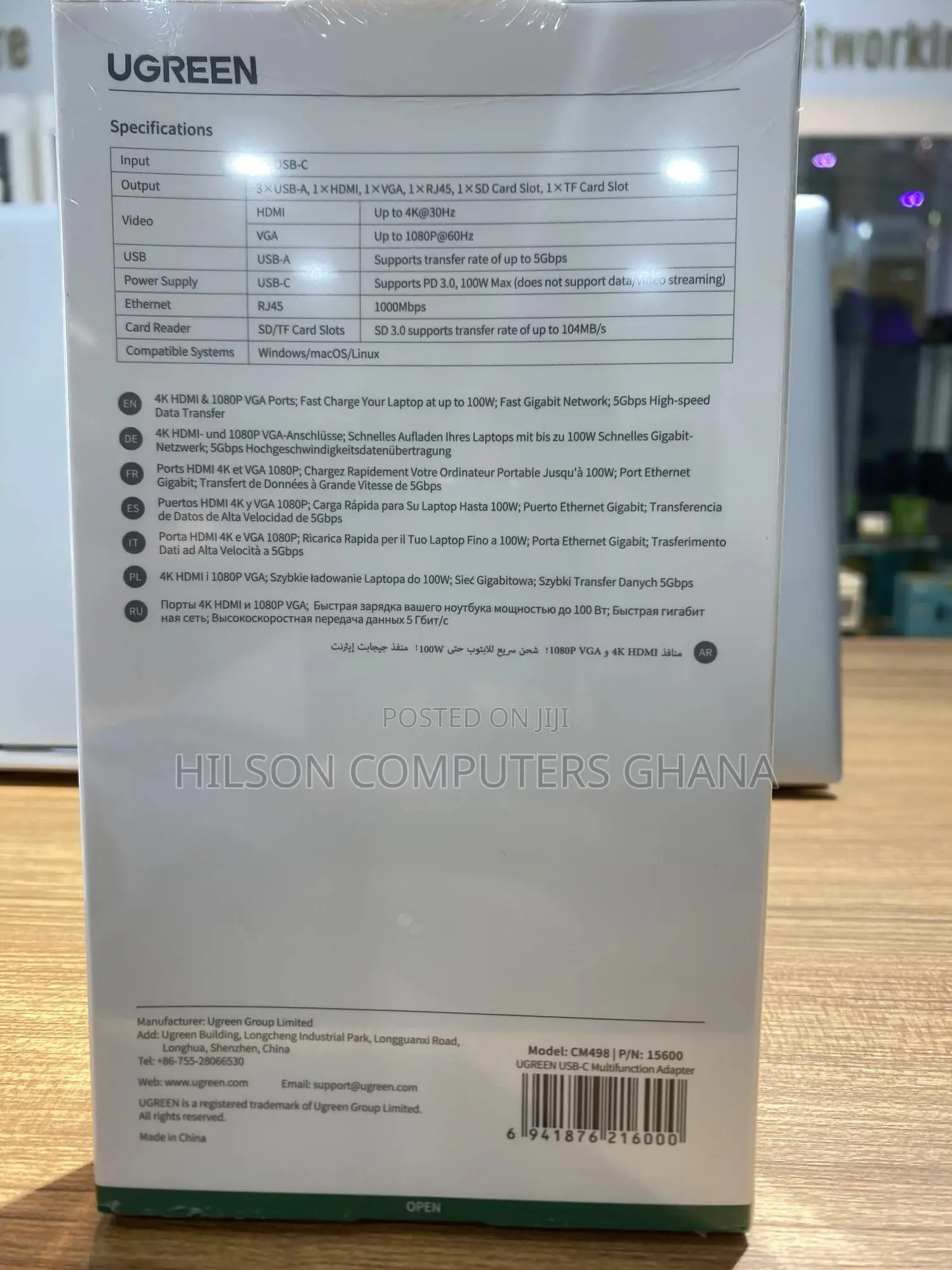 Ugreen 9-in-1 Usb-C Hub 3xusb-a 3.0 Cm498-15600