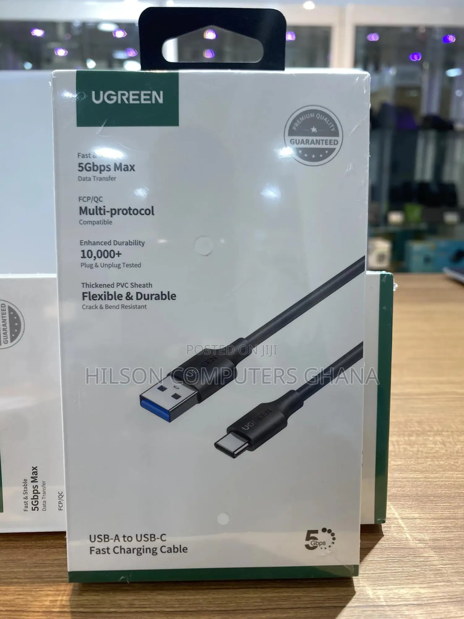 Ugreen Usb 3.0 a Male to Type C Male Cable 2m - 20884