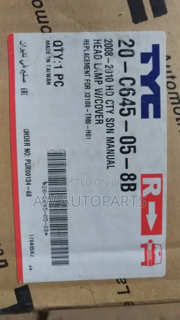 Hyundai I10 2011-2013 Headlights Pair Tya