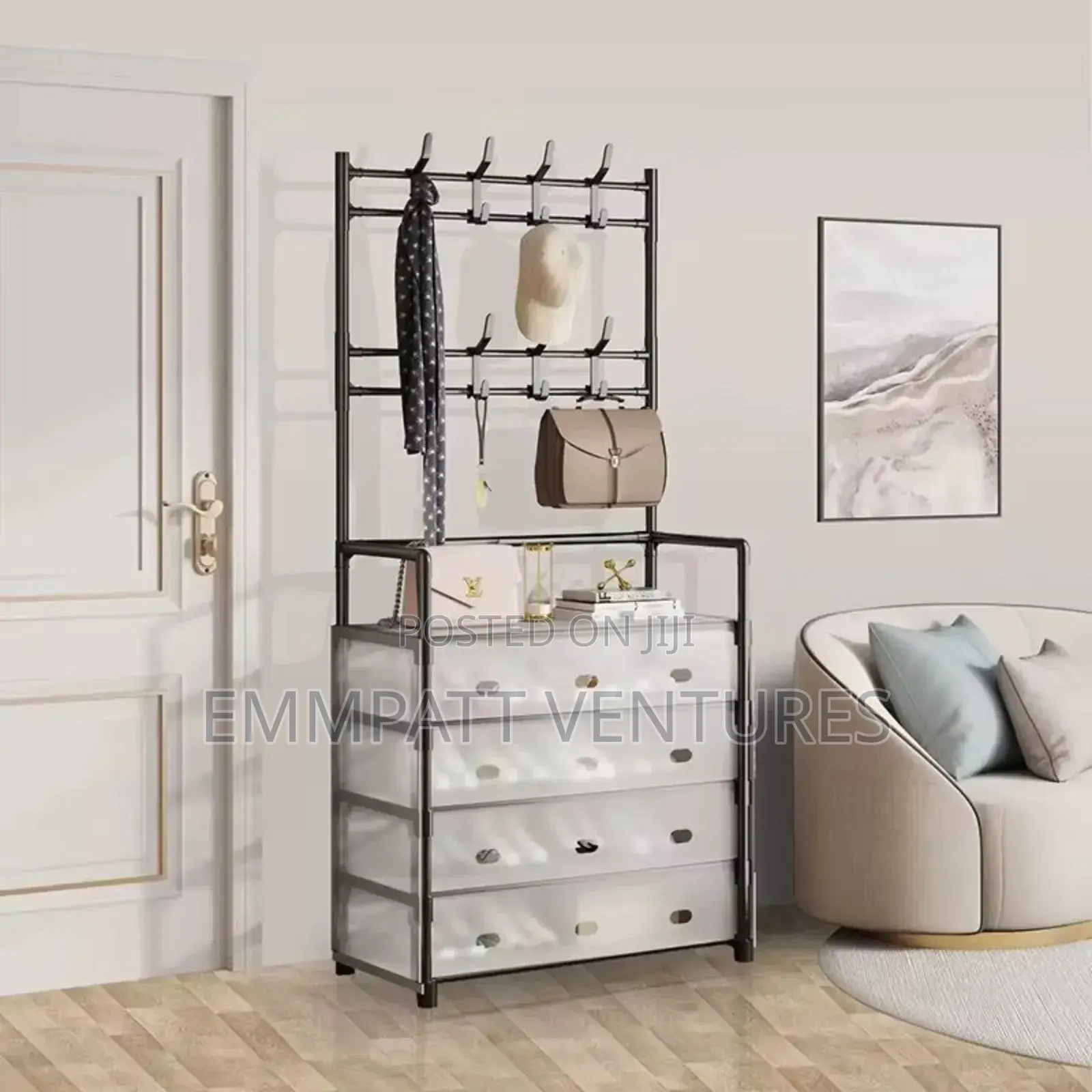 Metallic Shoe Rack With Dust Proof Cover