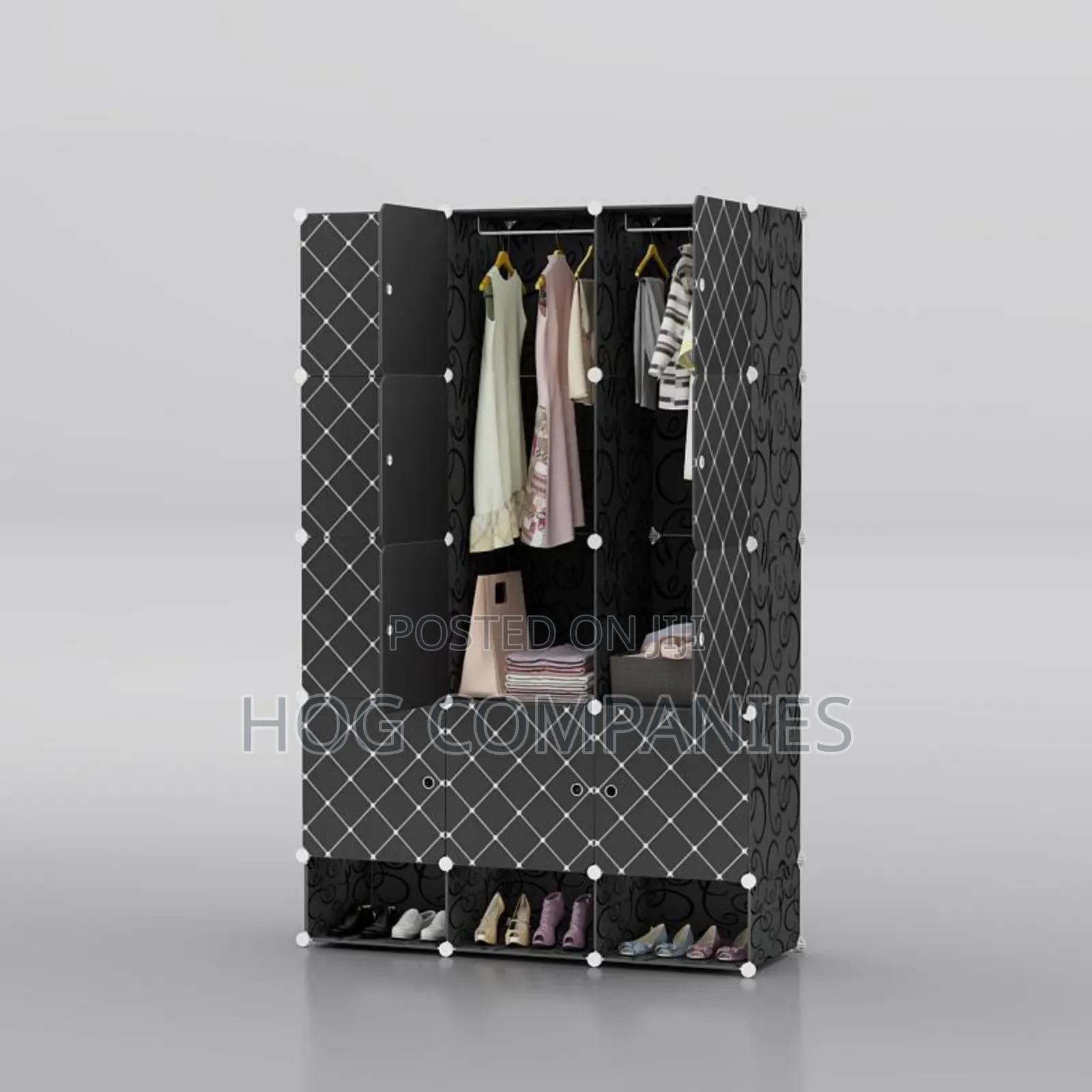 12 Cubes Plastic Collapsible Wardrobe - Fast Delivery in 2 Hours