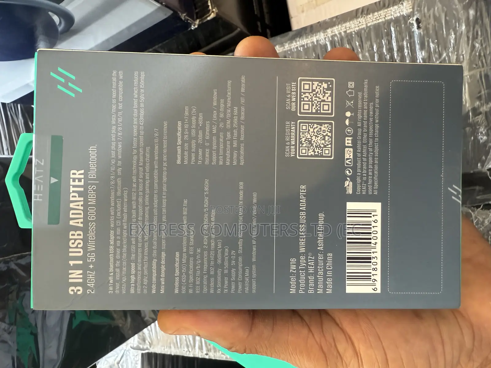 Wireless  Wifi and Bluetooth Dongle(600 Mpbs) Original
