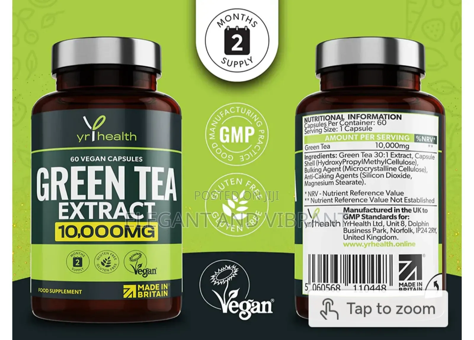 Green Tea Capsules From Vegan Green Tea Extract 10,000mg,Green Tea Tab