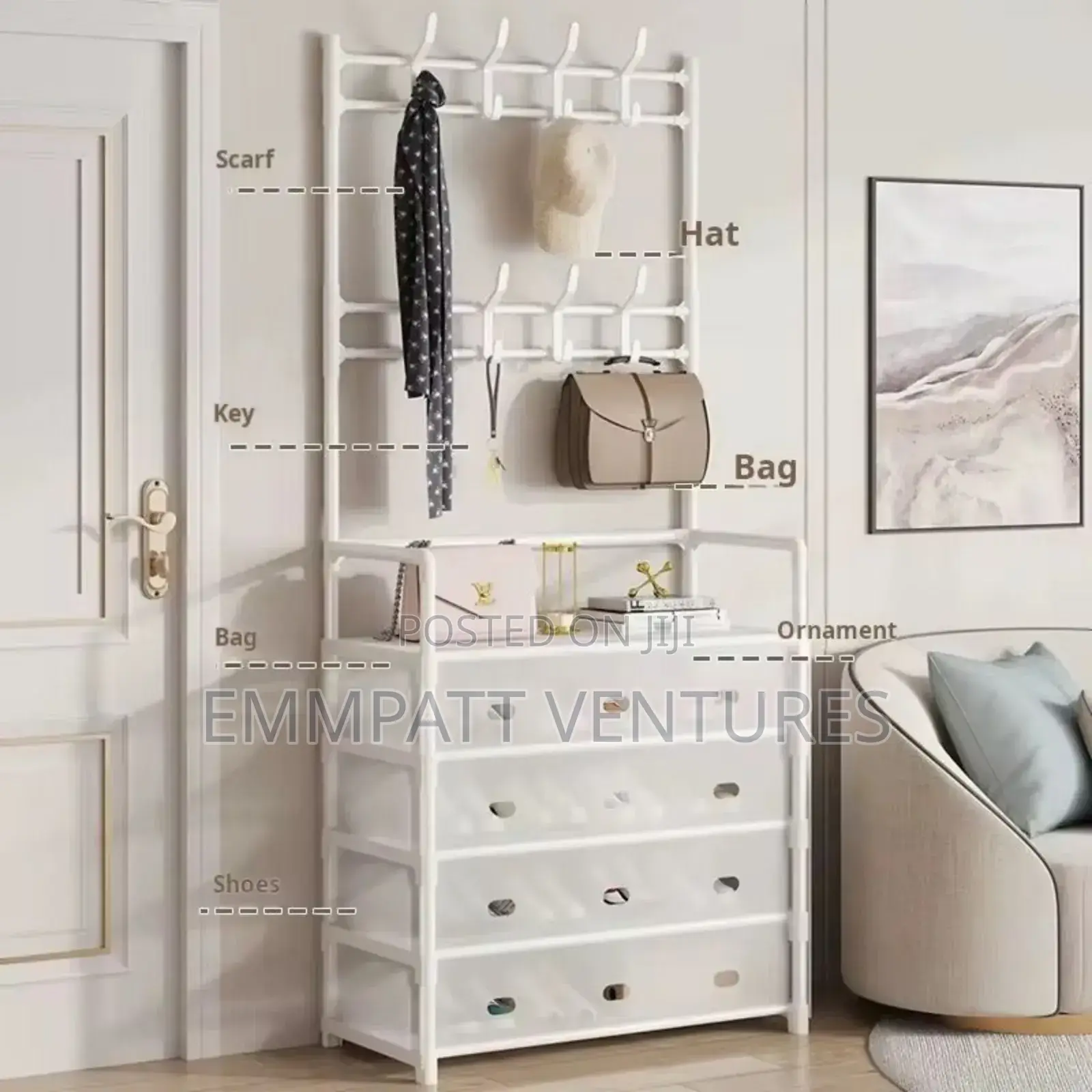 Metallic Shoe Rack With Dust Proof Cover