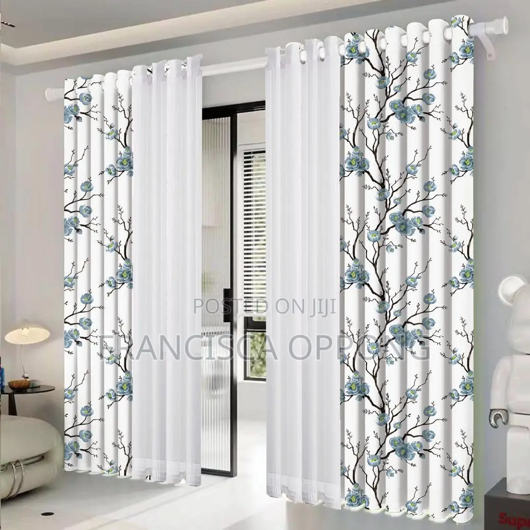Beautiful 4 in 1 Curtains With Voile(Available in Various Colors )