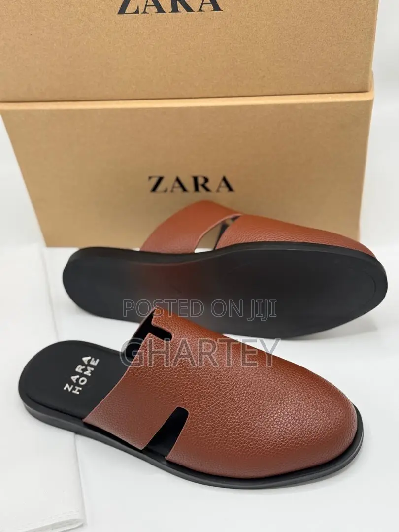 Zara Home Men’S Leather Slippers – Effortless Elegance for Every Day