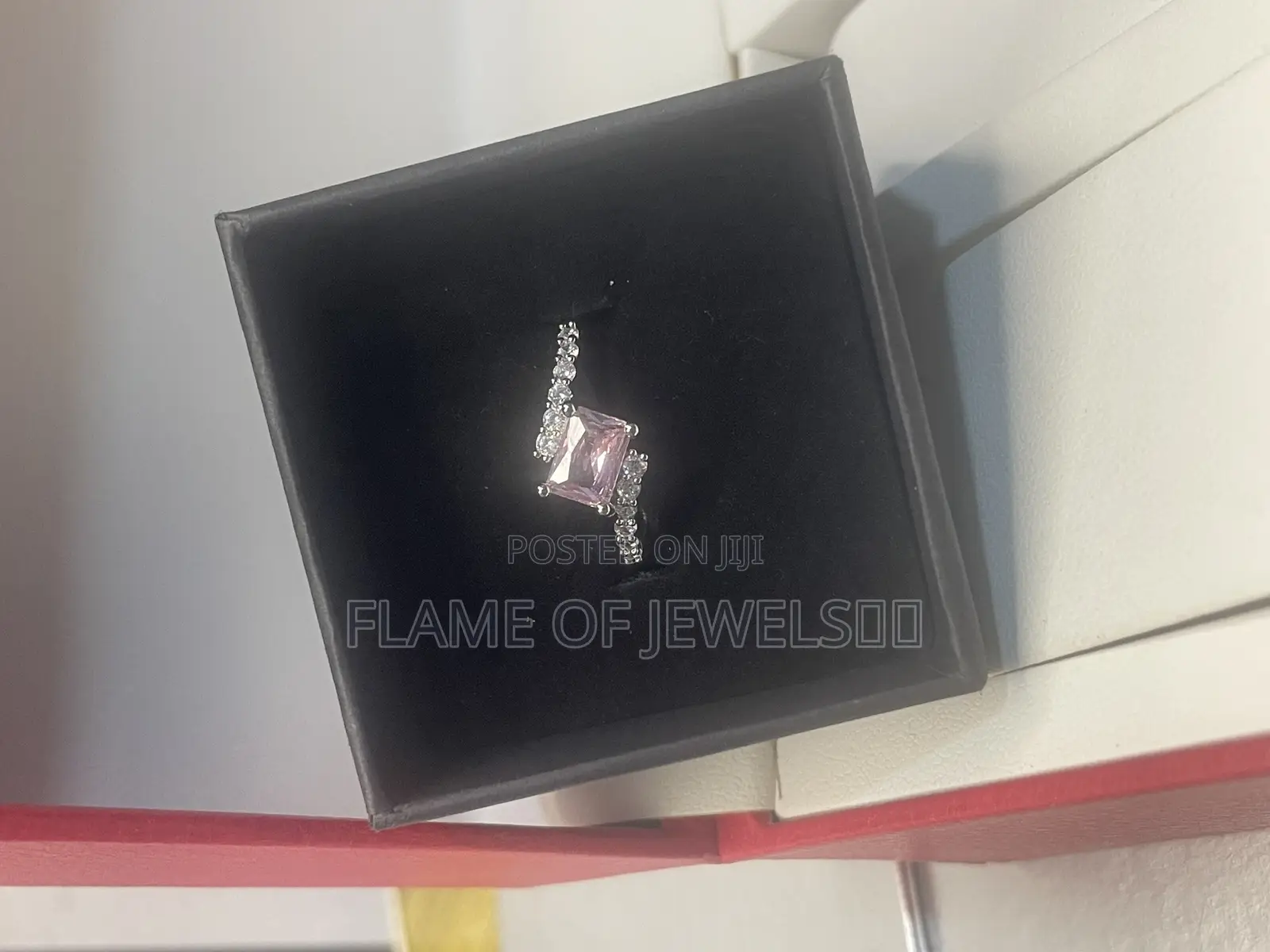 Pink Stone Promise /Engagement Rings