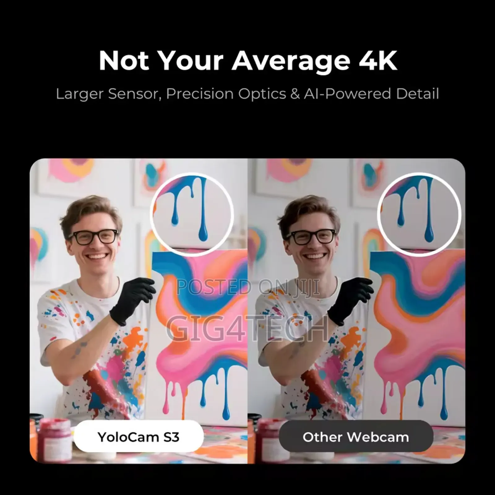 Yololiv Yolocam S3 Webcam Live Streaming Video Calls Content Create
