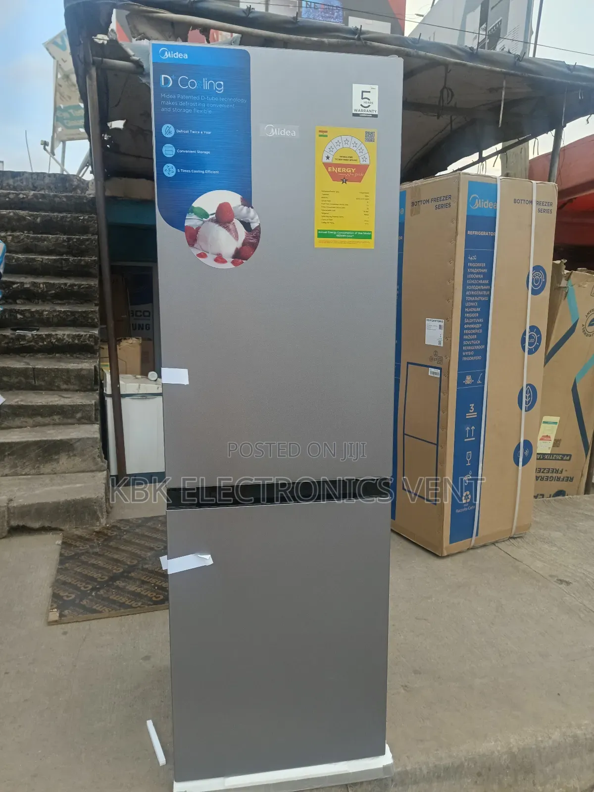 Midea 174ltr Double Door Refrigerators With Bottom Freezer