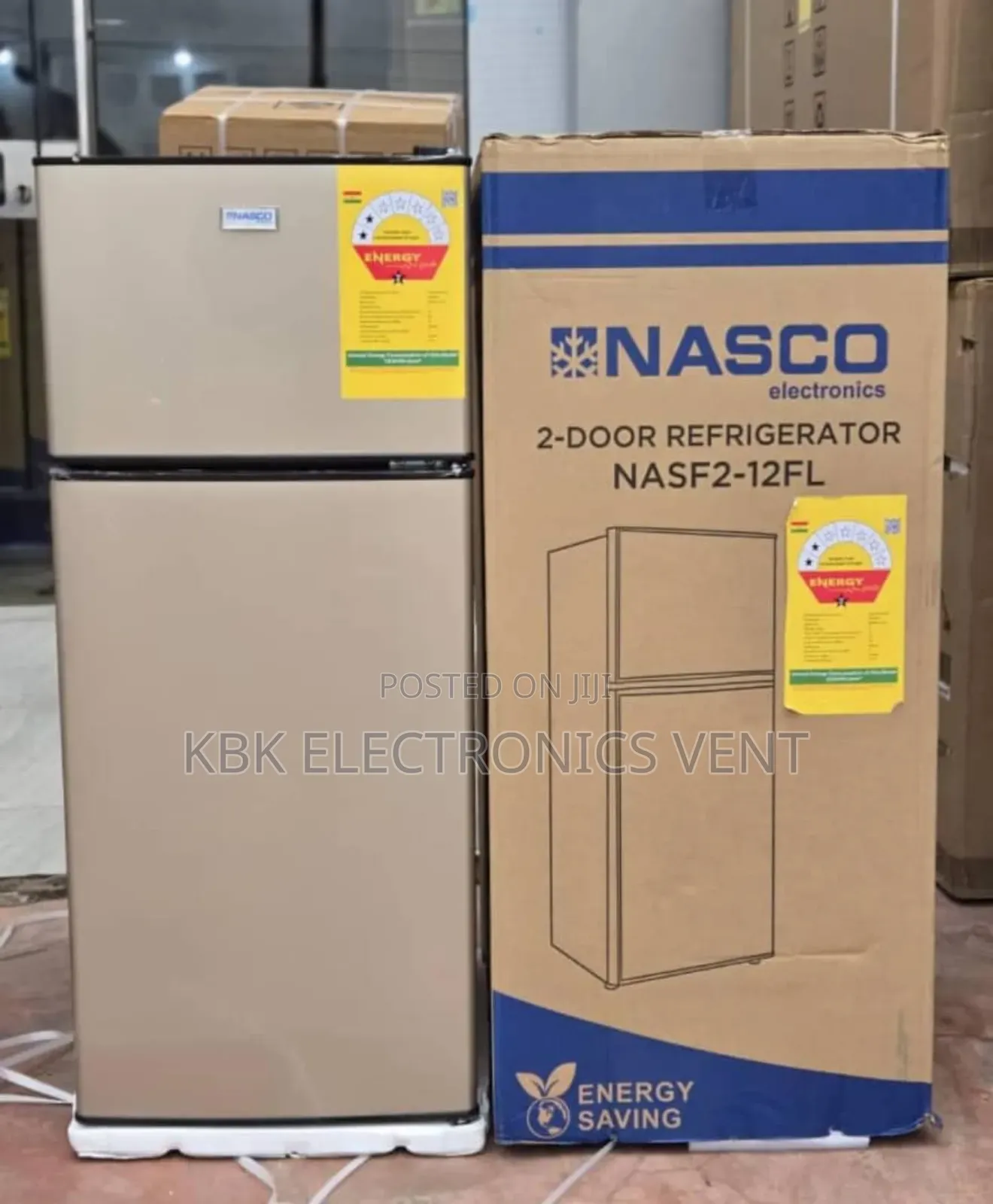 Nasco 102ltr Double Door Refrigerator