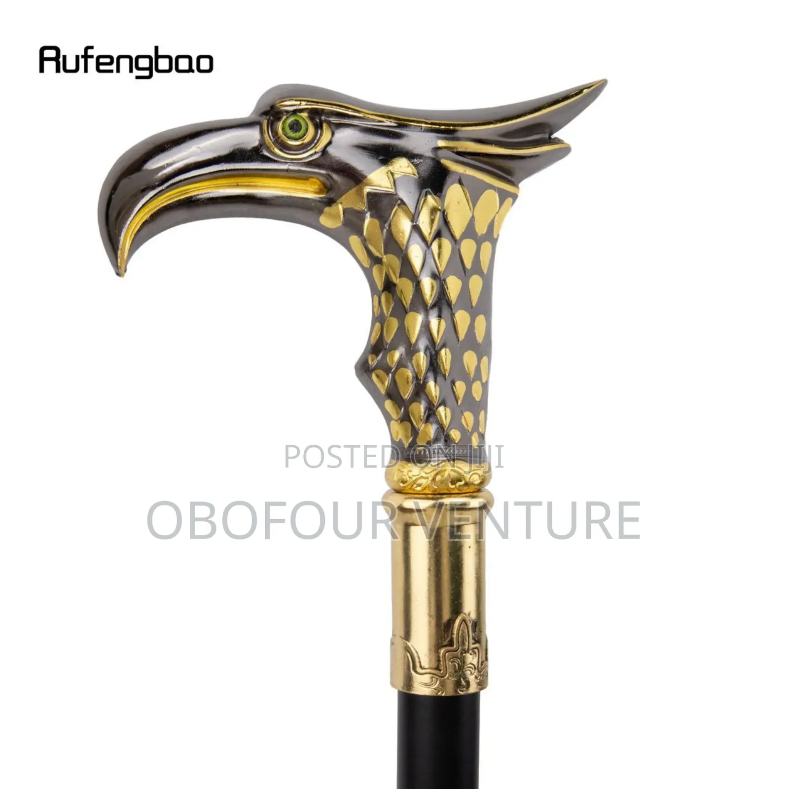 Golden Eagle Head Fashion Walking Stick With Sword. 095rg