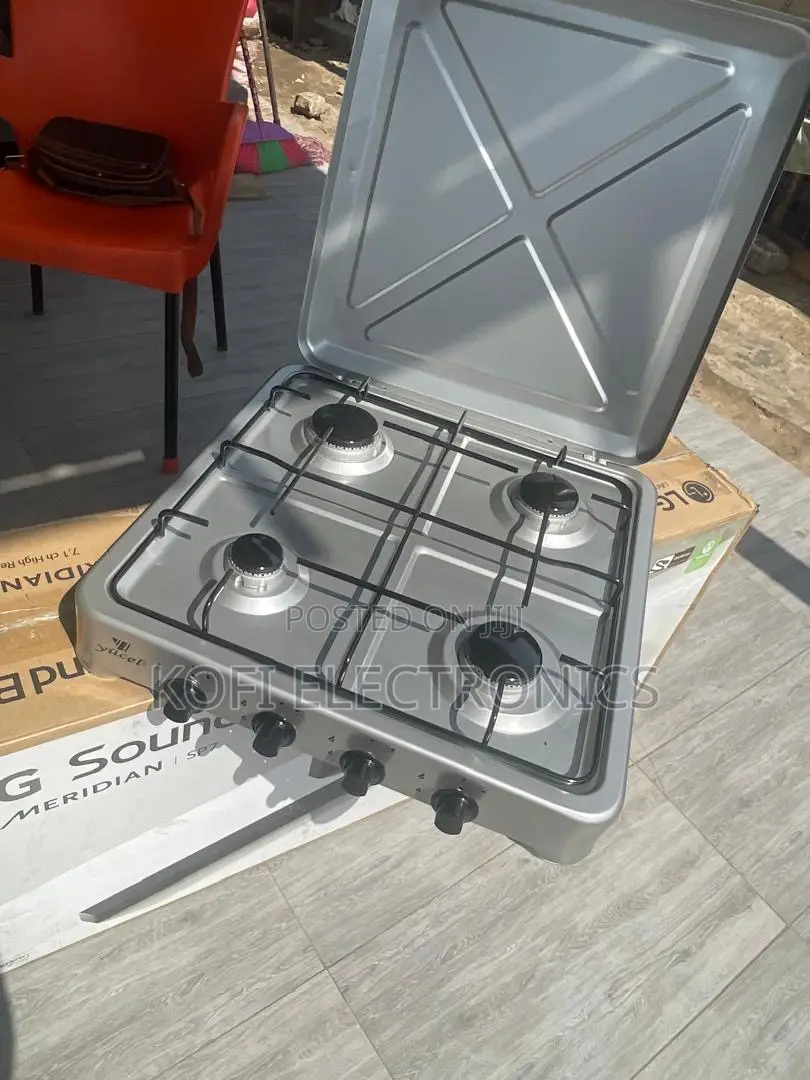 Ecoflame Steel Gas Hob Four-Burner Precision Cooking