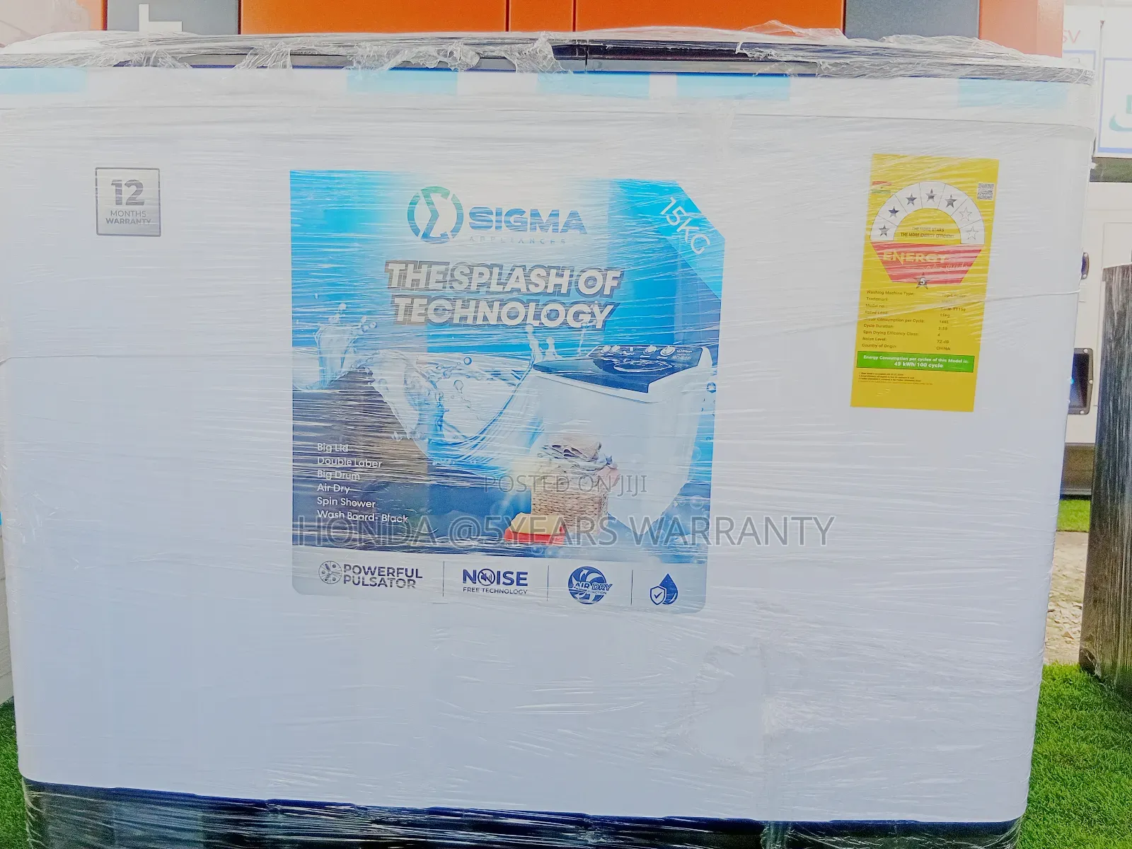 **Sigma 15kg Semi-Automatic Twin Tub Washer**