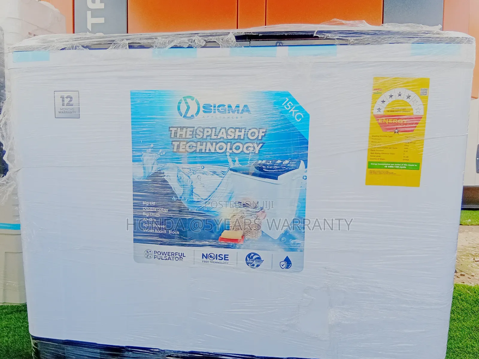 **Sigma 15kg Twin Tub – Power Wash for Big Loads**