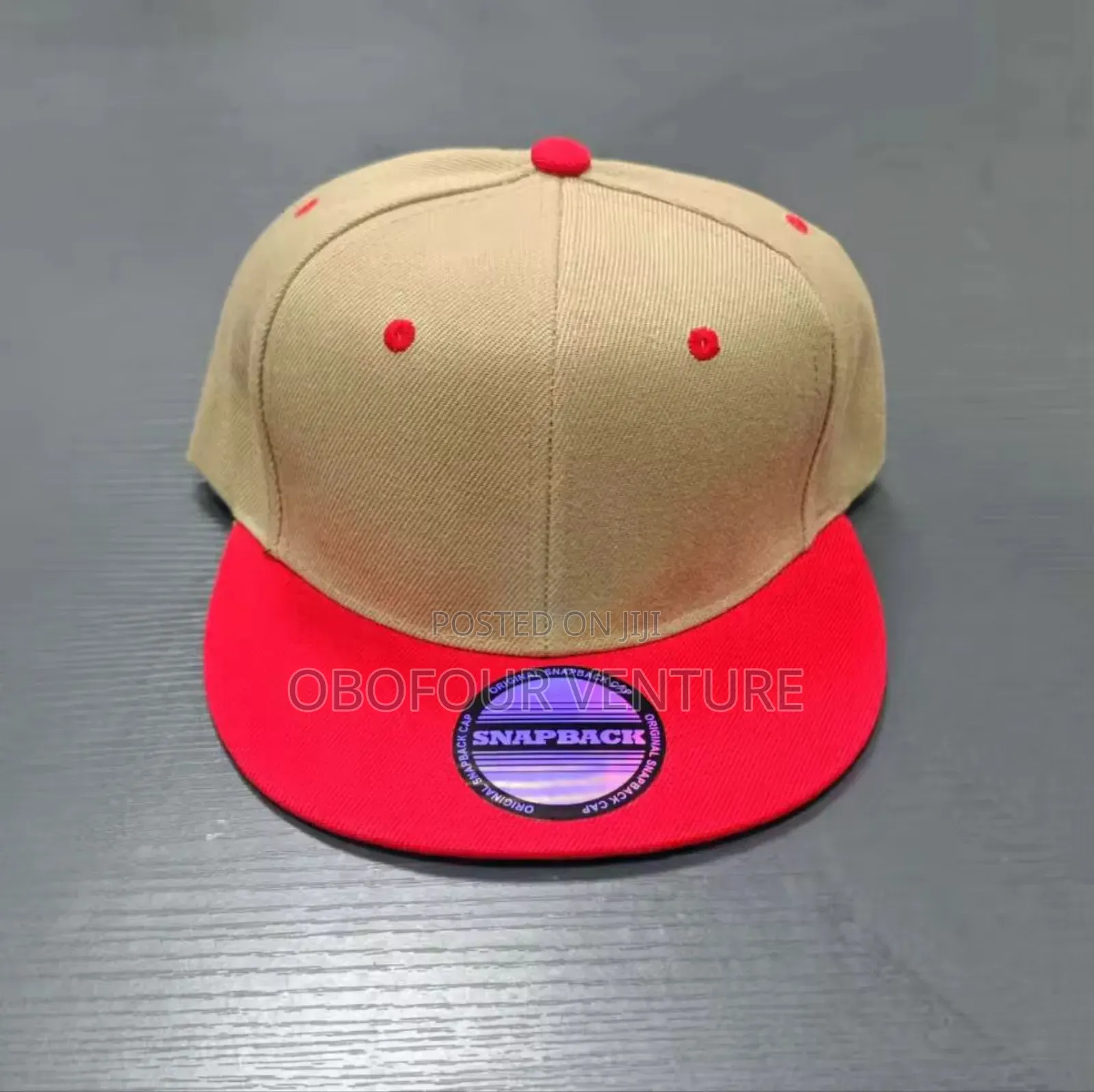 Two-Tone Flat Cap With Quality Material for Printing and Embroidery