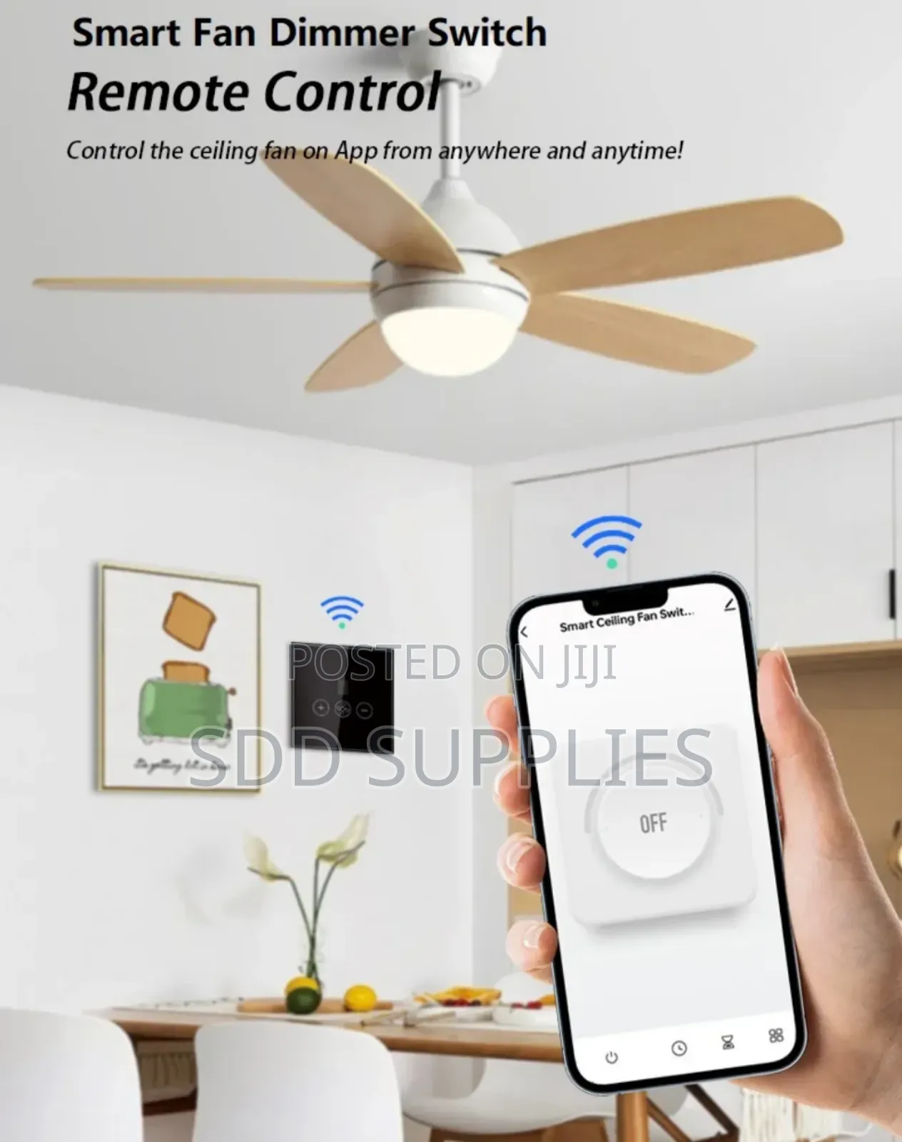 Smart Wifi Fan Lamp/ Light Switch Switches Tuya Available