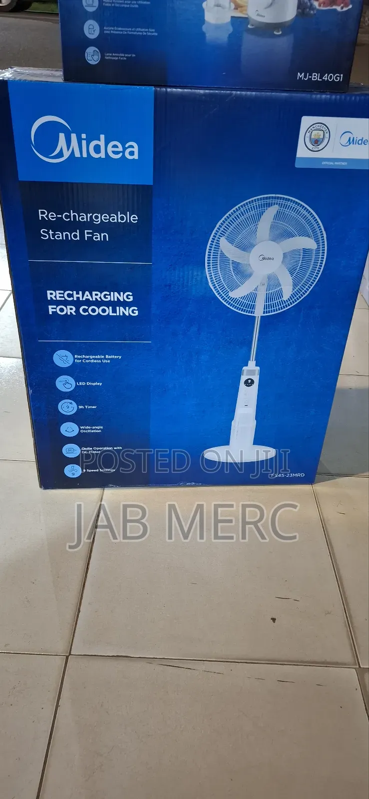 Promo Rechargeable Fans Midea Original More Hours New