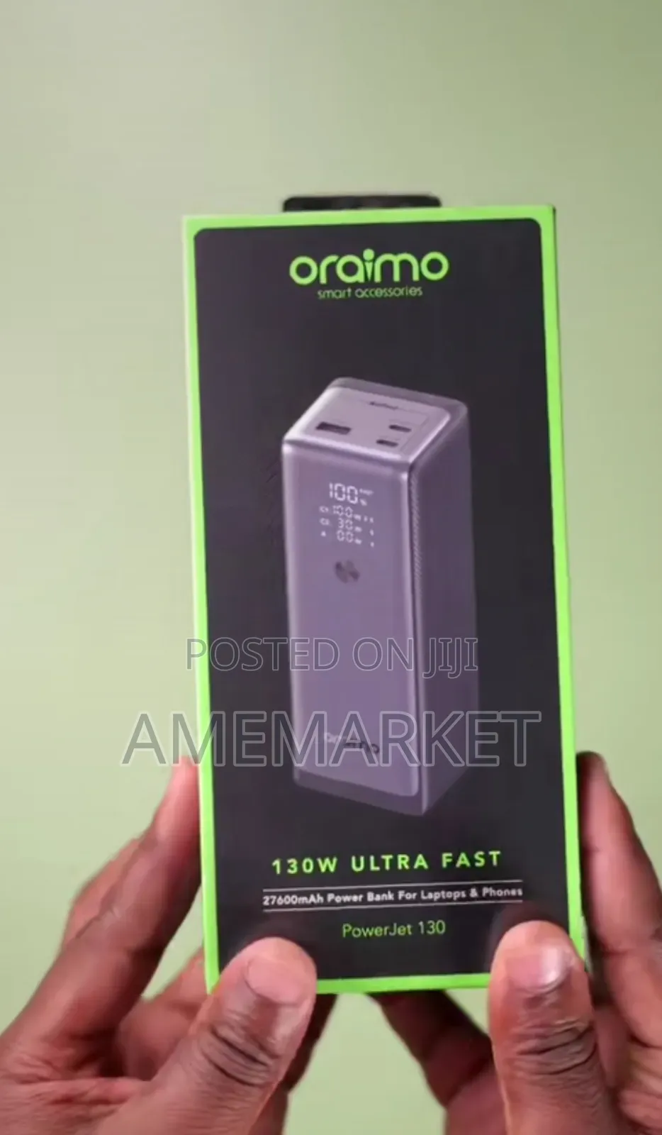 Oraimo Powerjet 27600mah 130w Ultra Fast Power Bank for Laptop Phone
