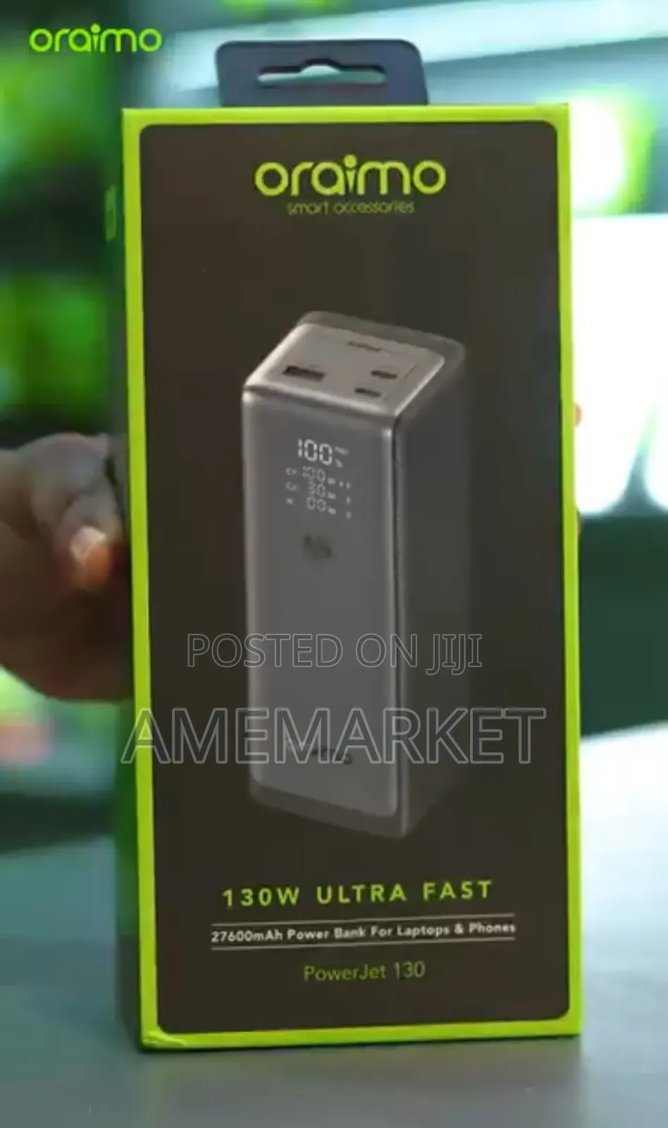 Oraimo Powerjet 27600mah 130w Ultra Fast Power Bank for Laptop Phone