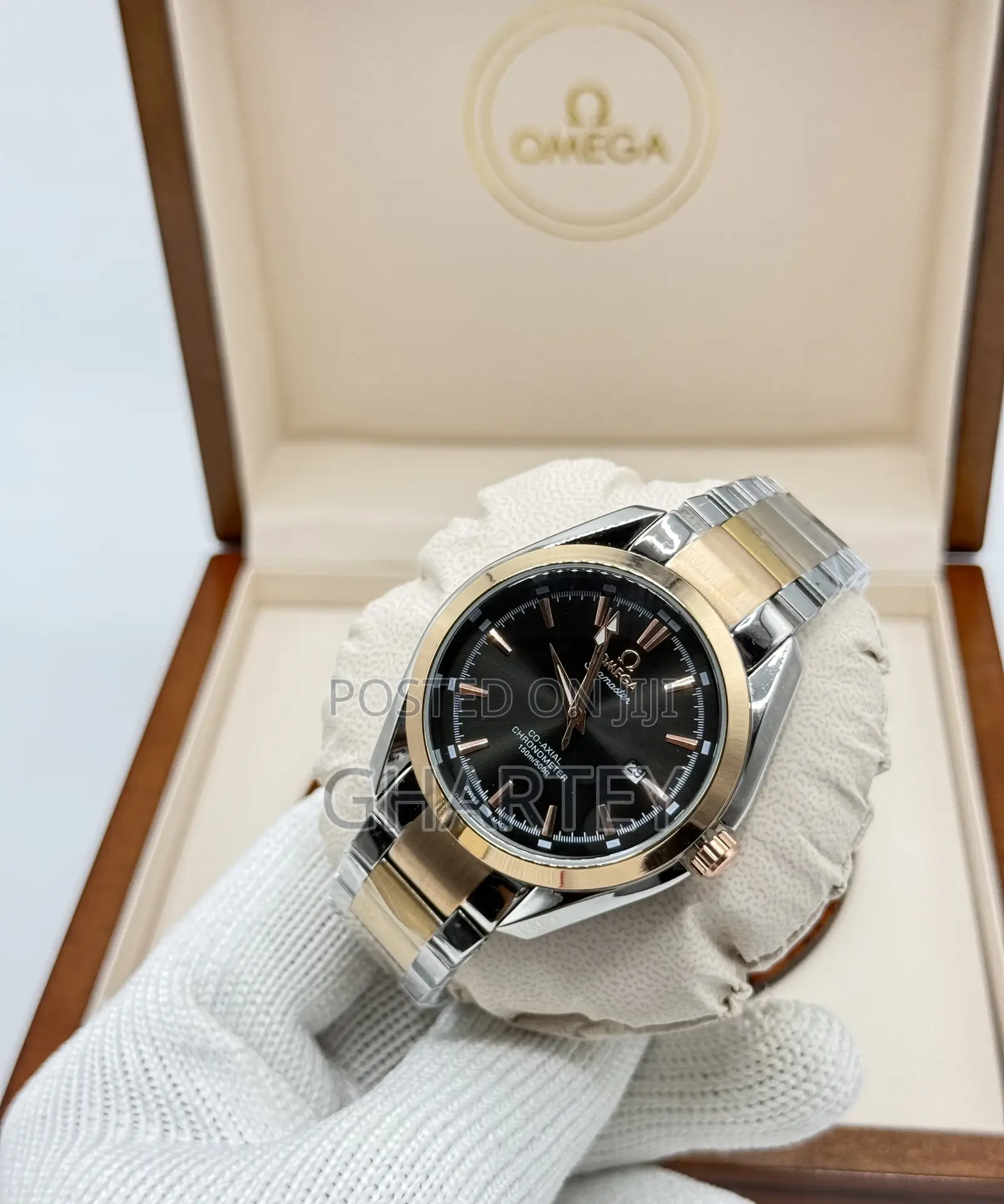 Omega Seamaster Mens Watch in Rosegold Rosegold Silver
