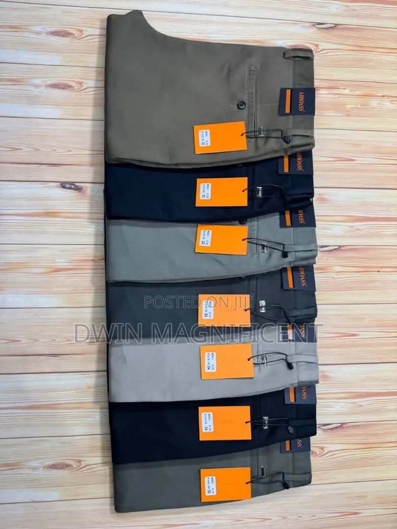 Multi-Colored Men's Casual or Formal Trousers (Khaki)