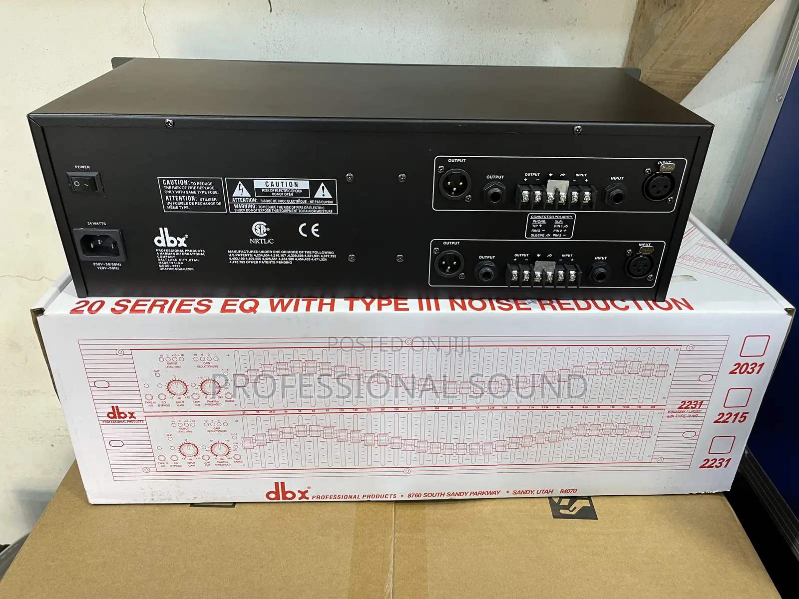 DBX 2231 Dual 31-Band Graphic Equalizer/Limiter, Noise Reduction.