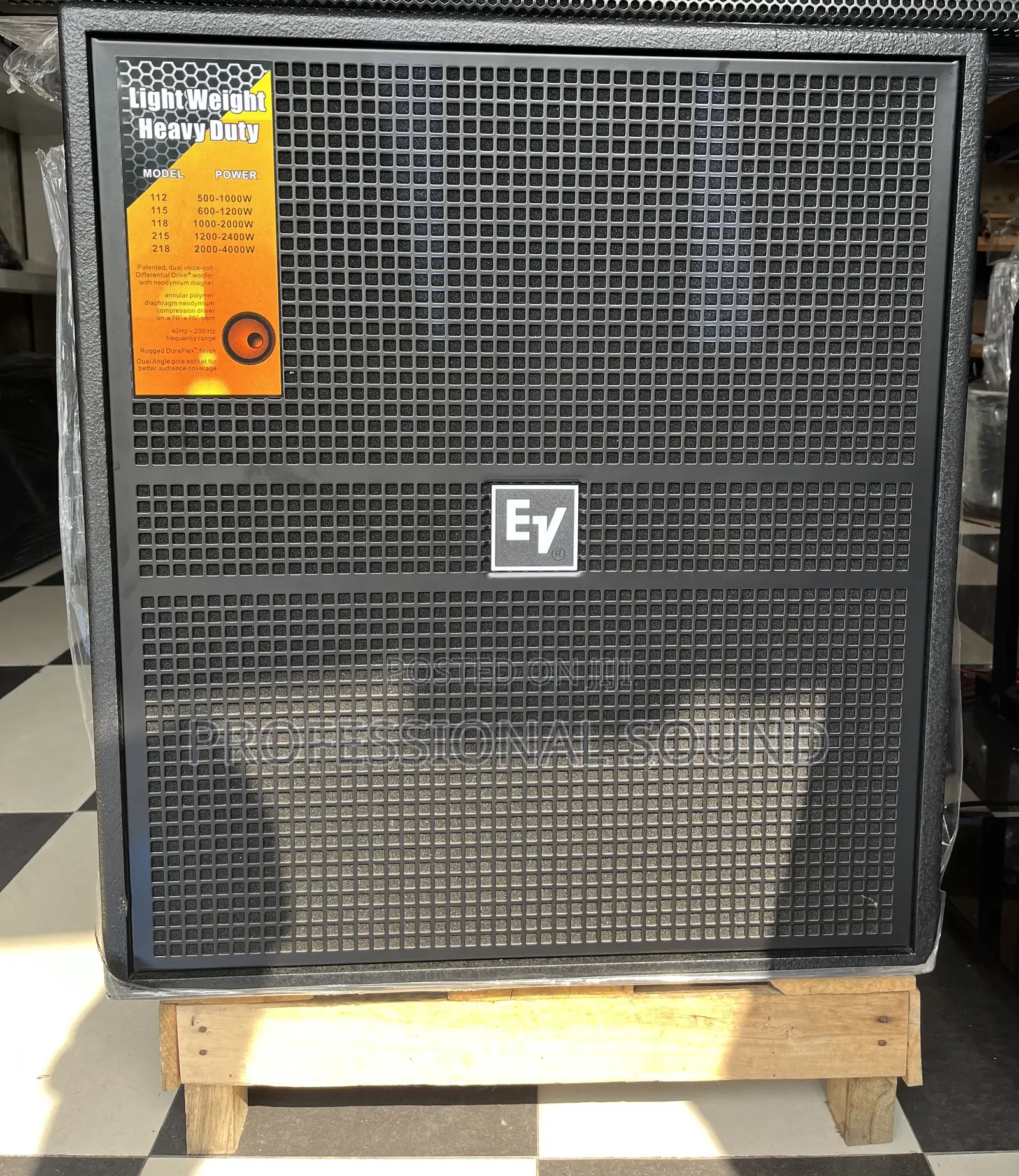 Electro-Voice (Ev) Single Bass Speaker(Pair)
