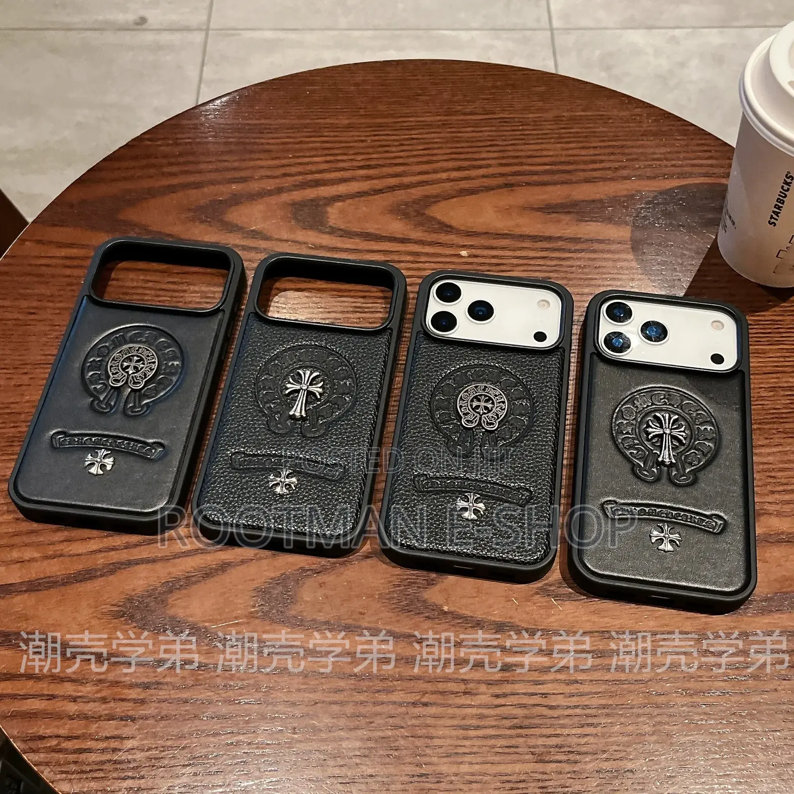 Chrome Hearts Leather Case for iPhone 17 Pro and Pro Max