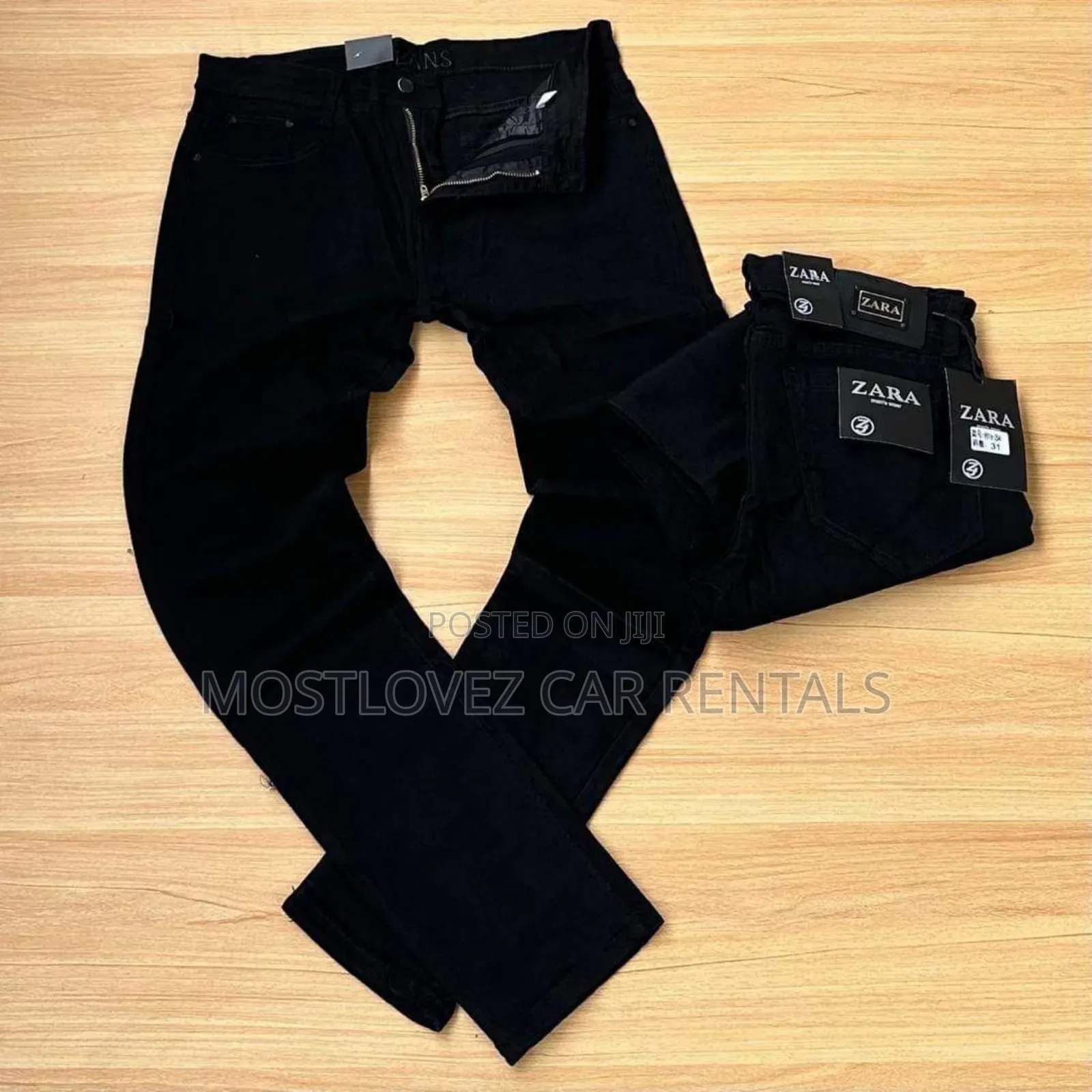 Zara Black Jeans Trousers For Sale In Labadi