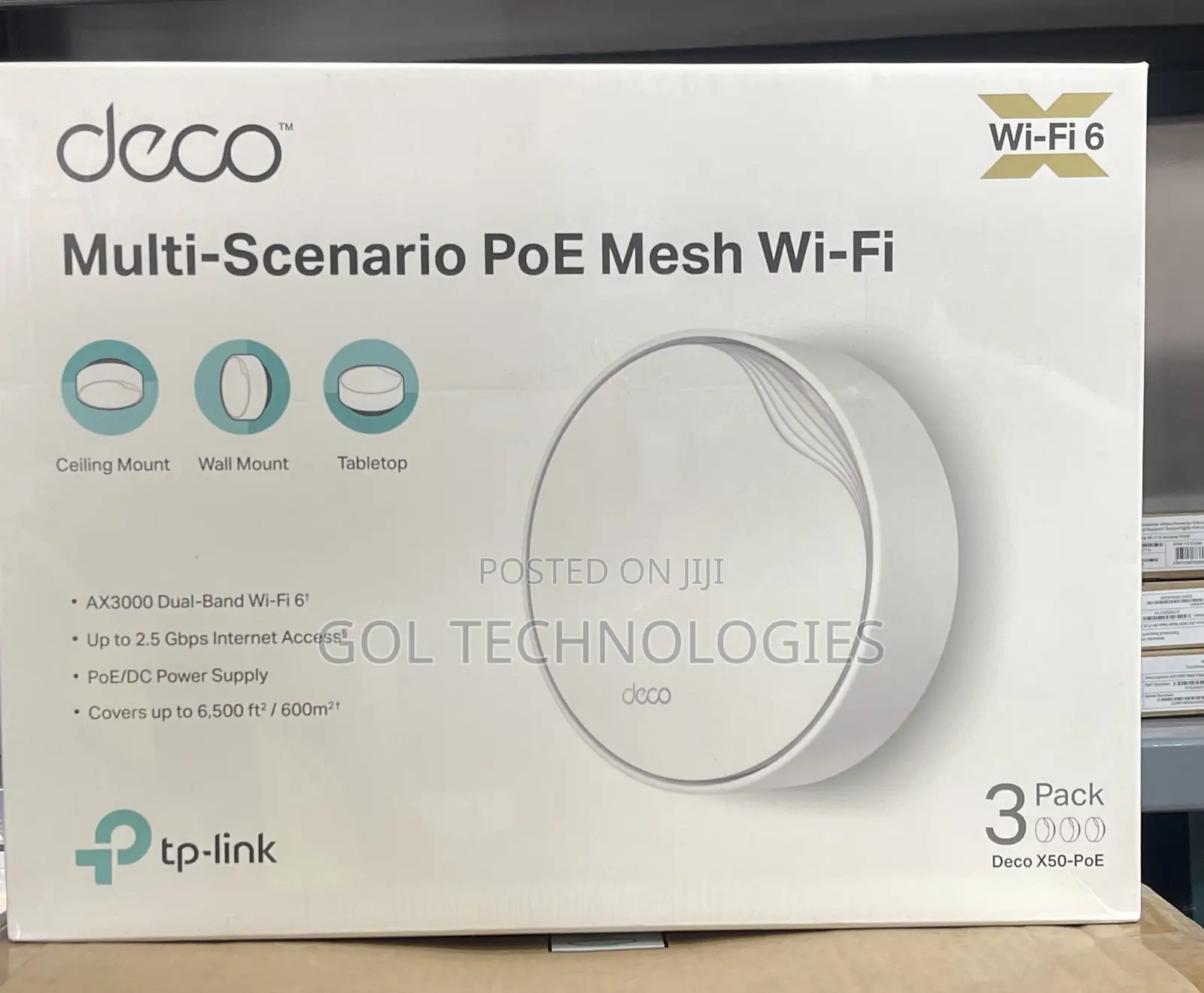 Tp Link Deco X50-Poe Multi Scenario Poe Mesh Wifi Ax3000 (3-Pack)