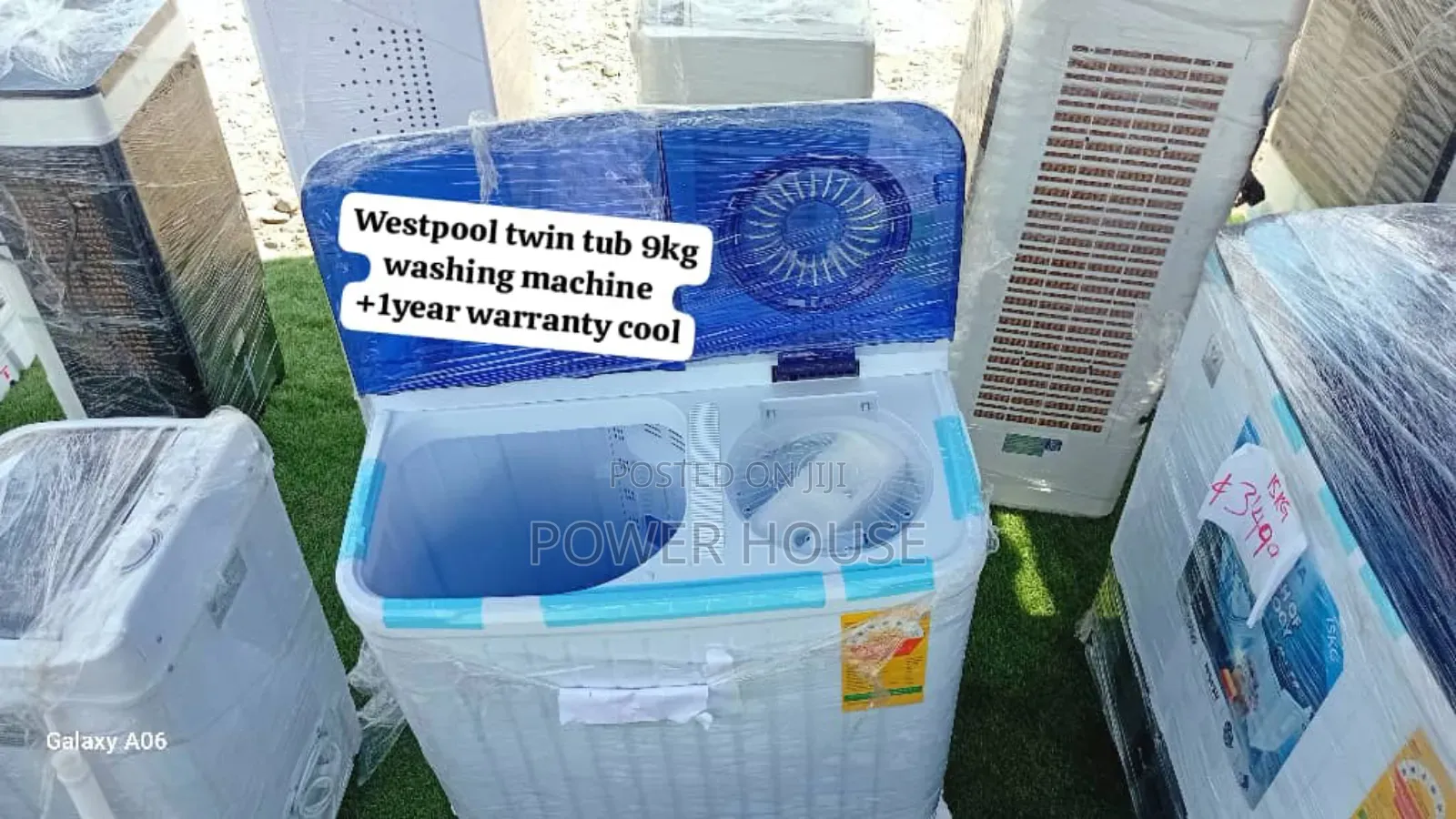 Westpool 9kg Twin Tub Washing Machine With Powerful Spin Dryer