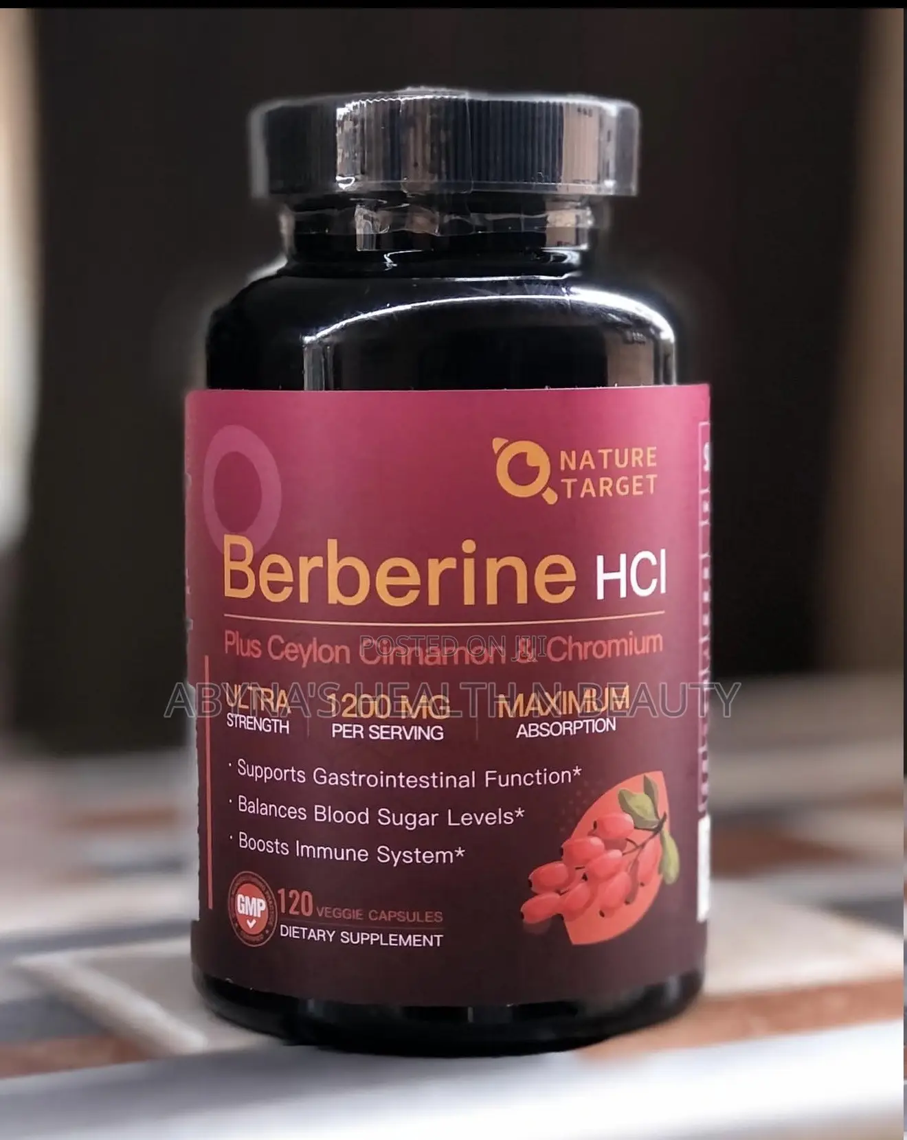 Berberine HCL 1200mg With Ceylon Cinnamon Chromium