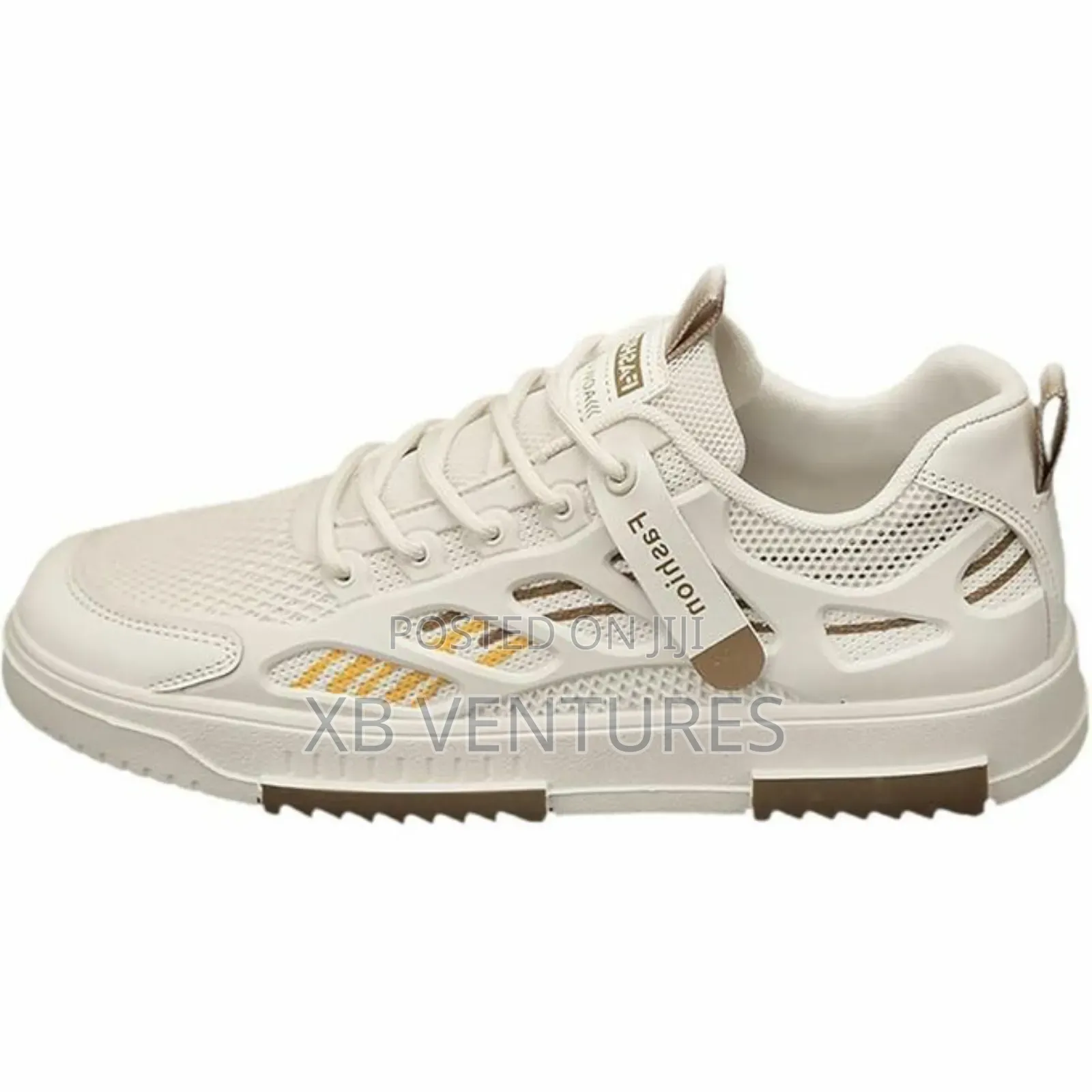 Men's Low-Top Sports Sneakers - Beige