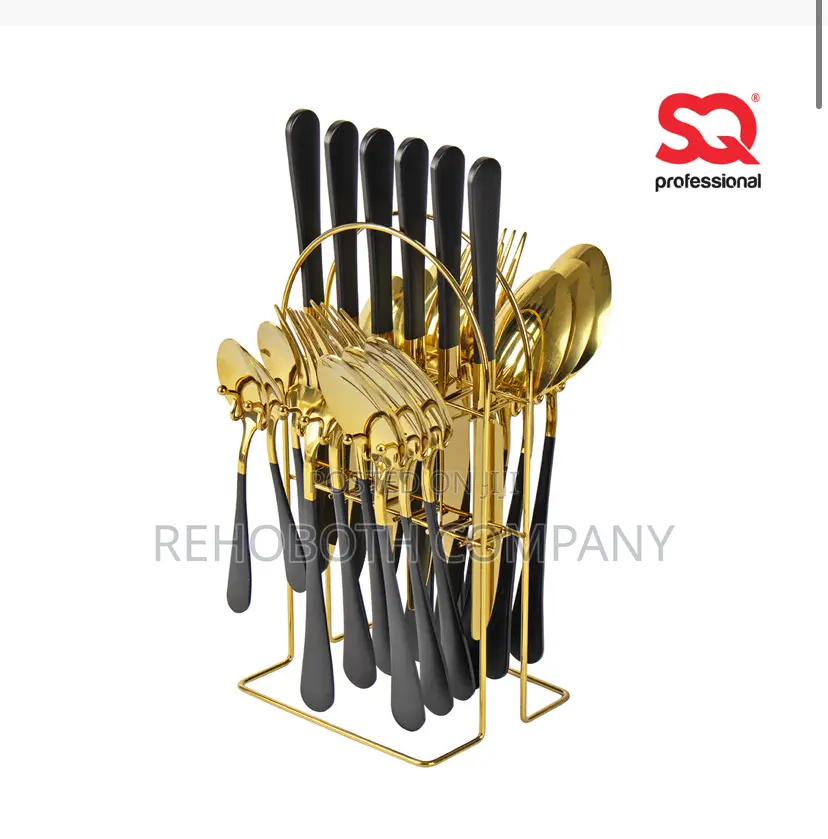 Sq Professional = Luxury Tableware Stainless Steel Cutlery Set 25pcs