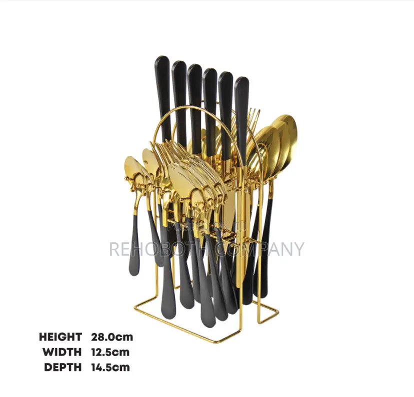 Sq Professional = Luxury Tableware Stainless Steel Cutlery Set 25pcs